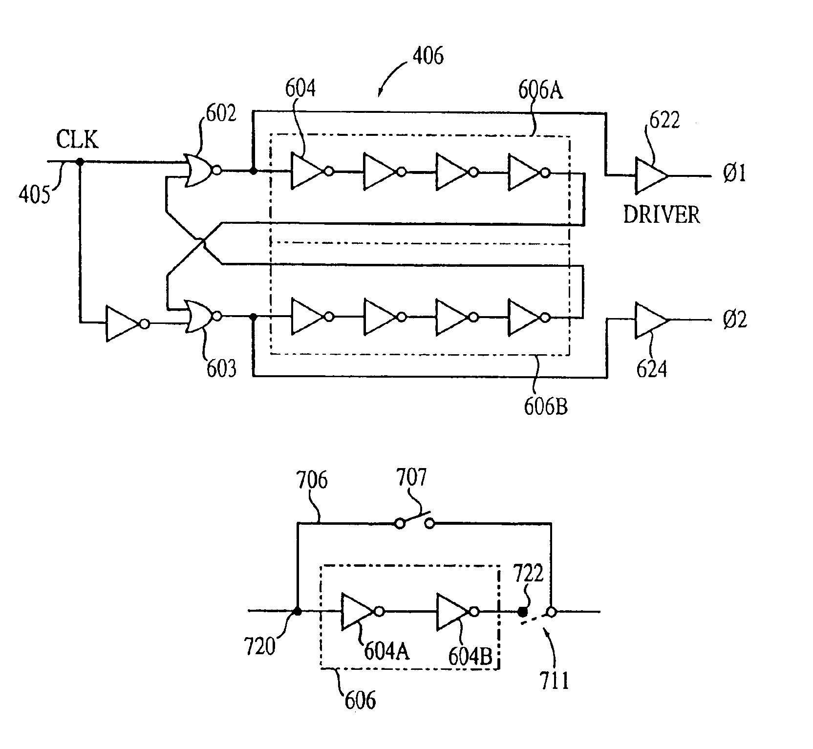 Clock generator with programmable non-overlapping-clock-edge capability