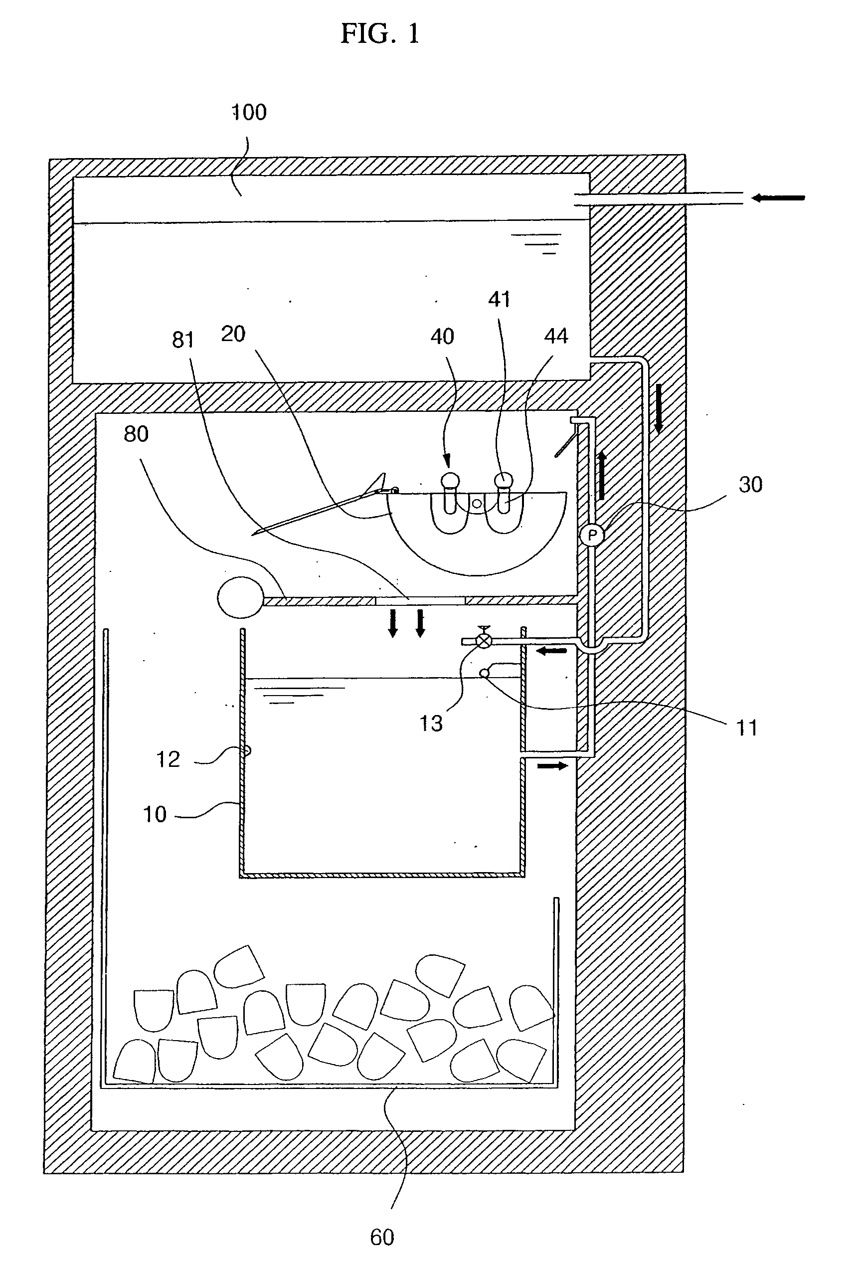 Water purifying system and apparatus for simultaneously making ice and cold water using one evaporator
