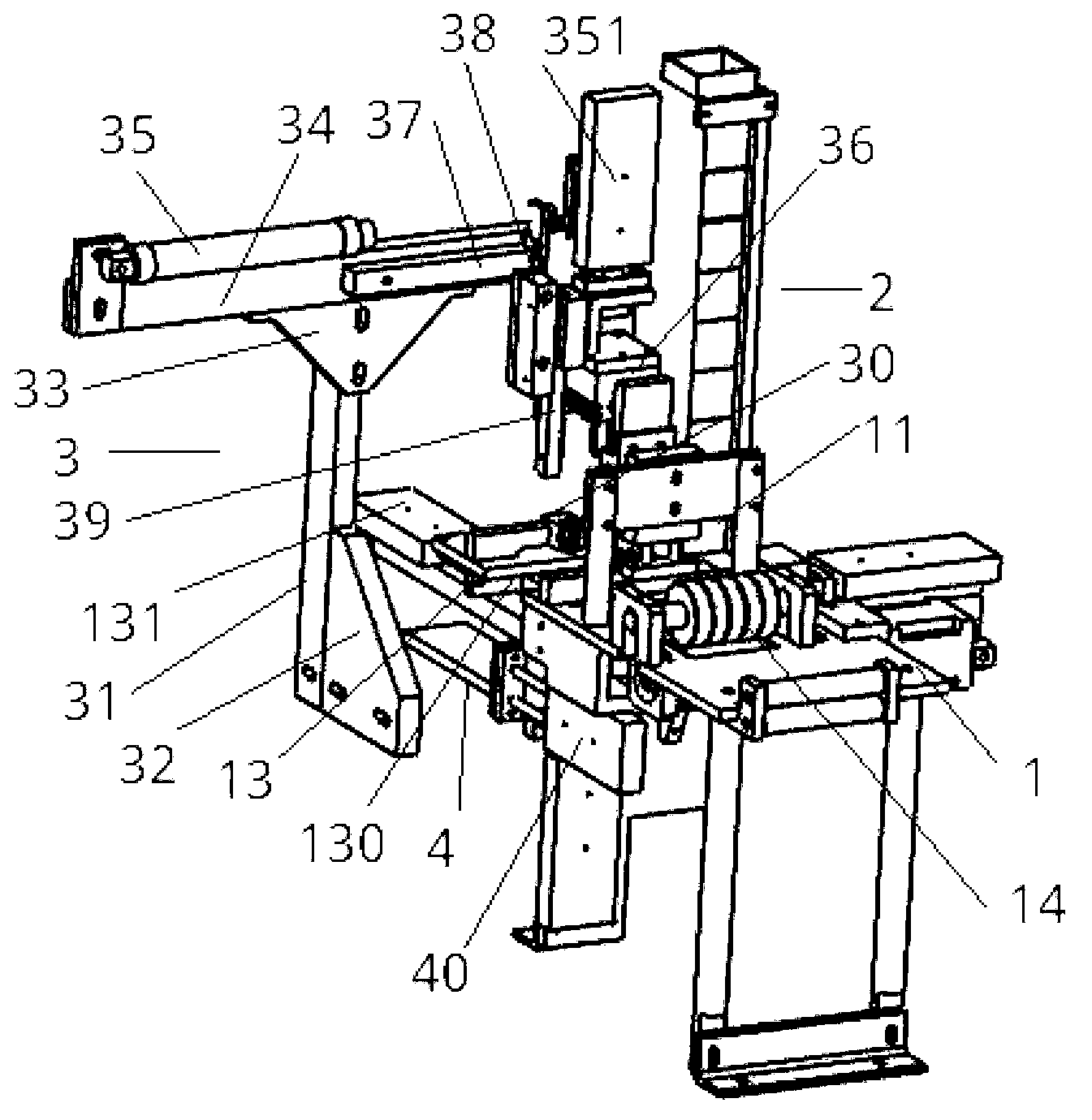 Guiding mechanism for guiding storage battery pole group coating machine into battery case