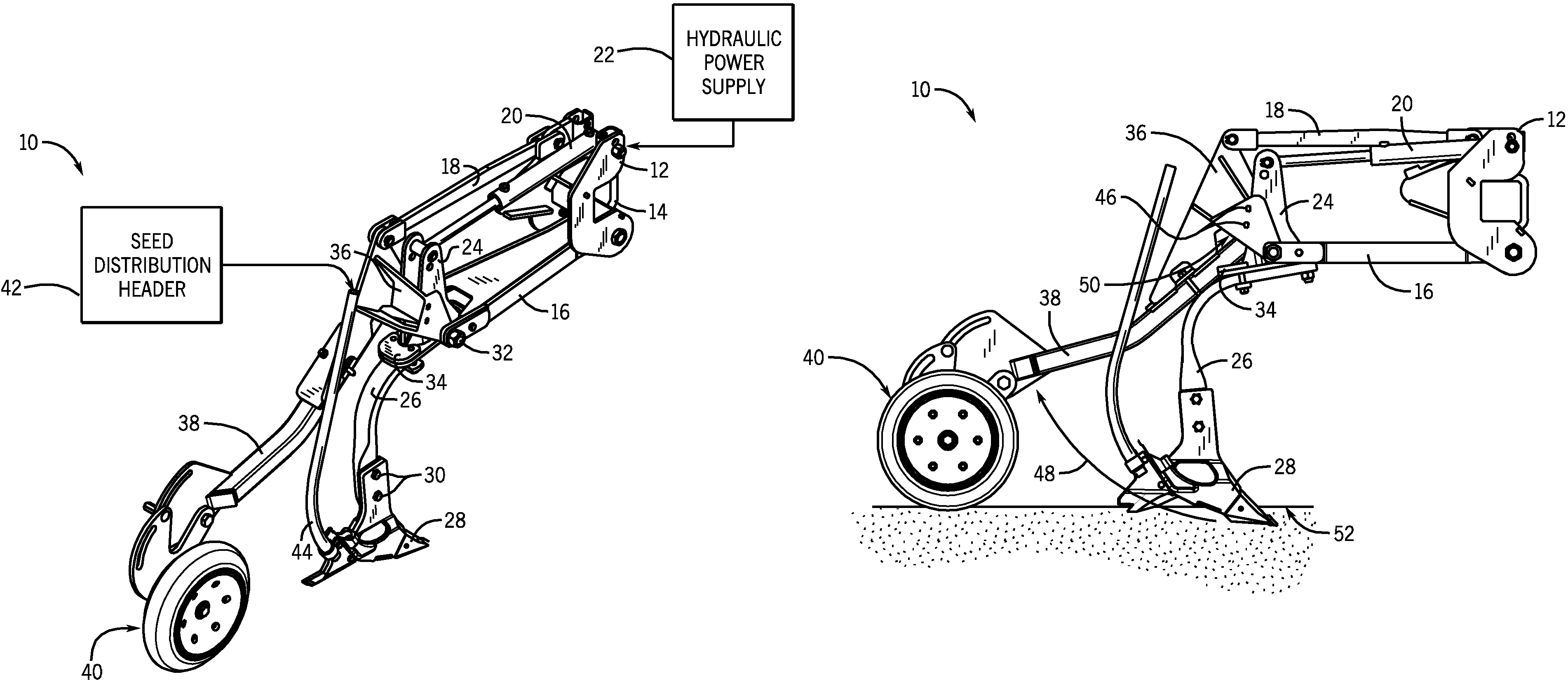 Precision hoe opener and packer wheel assembly