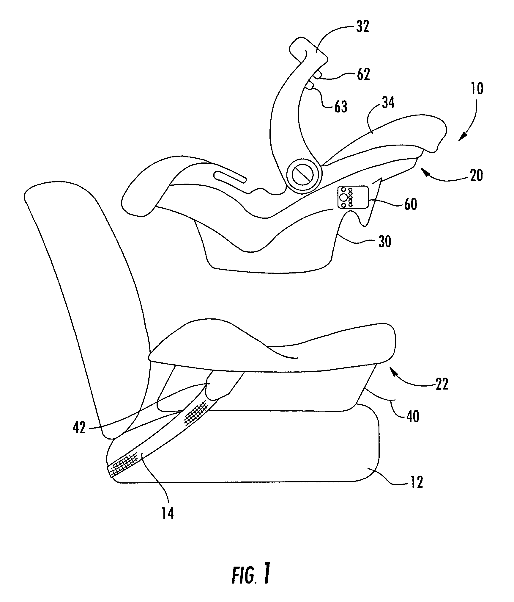 Child restraint system with child seat monitoring system and method for monitoring a child seat