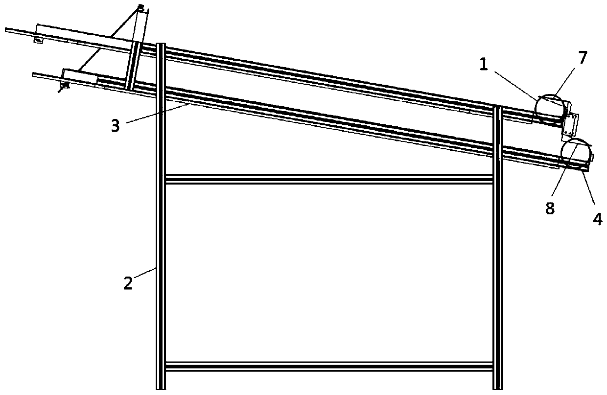 Feeding structure and loading and unloading device