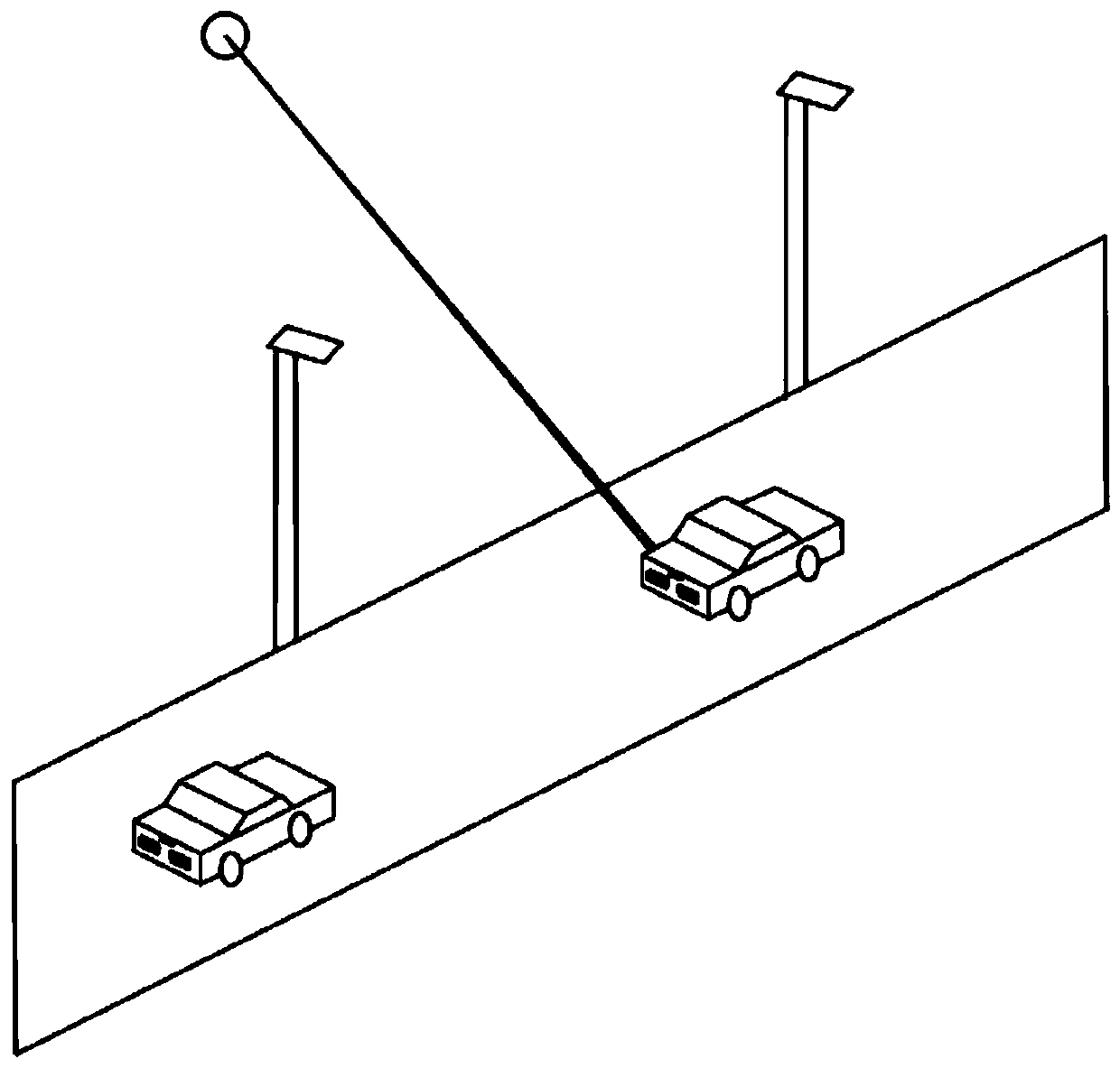 Vehicle-mounted visible light communication receiving end device based on a photovoltaic cell