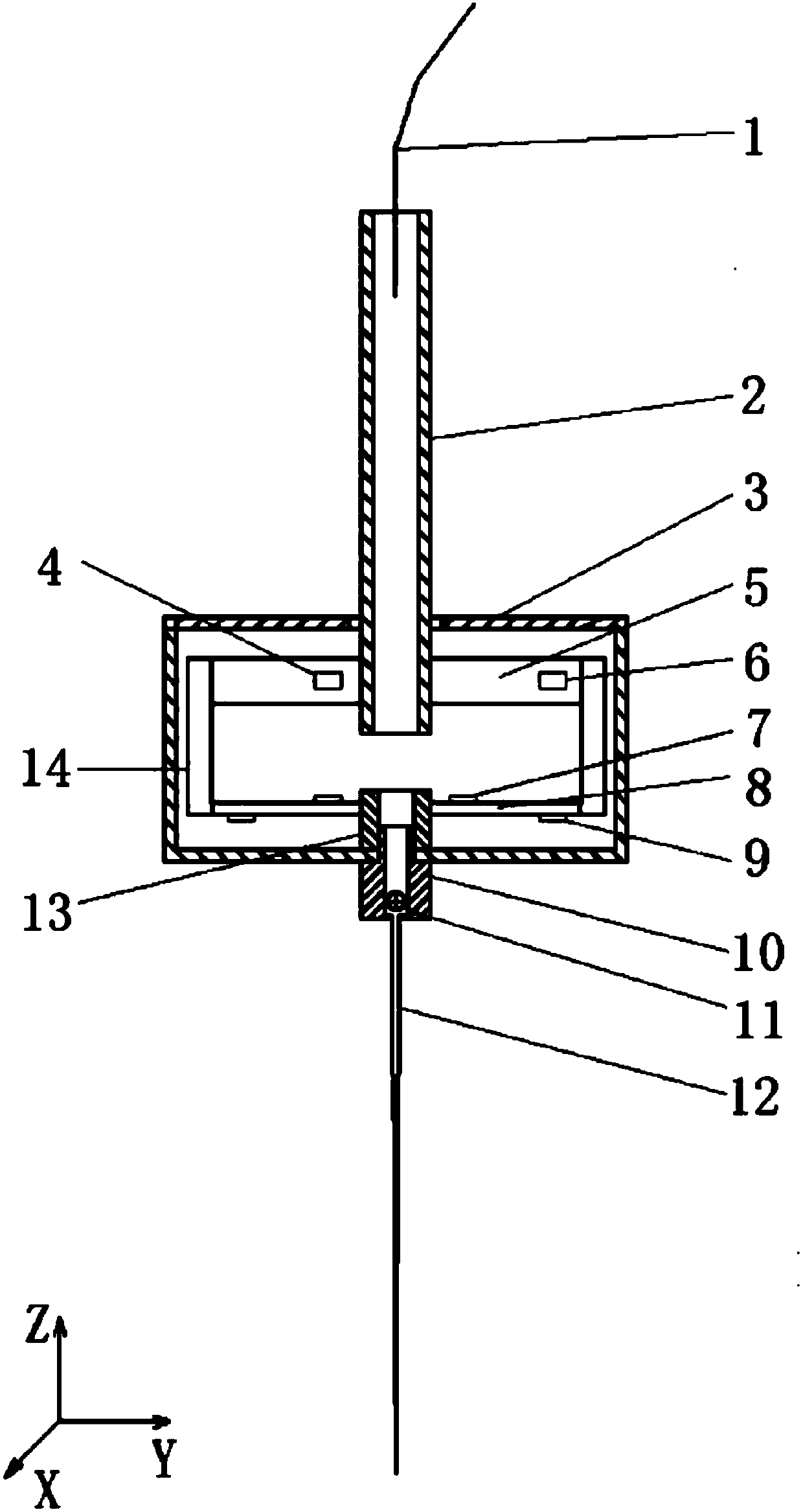 Acupuncture needle capable of measuring six-component micro force of acupuncture manipulation in traditional Chinese medicine