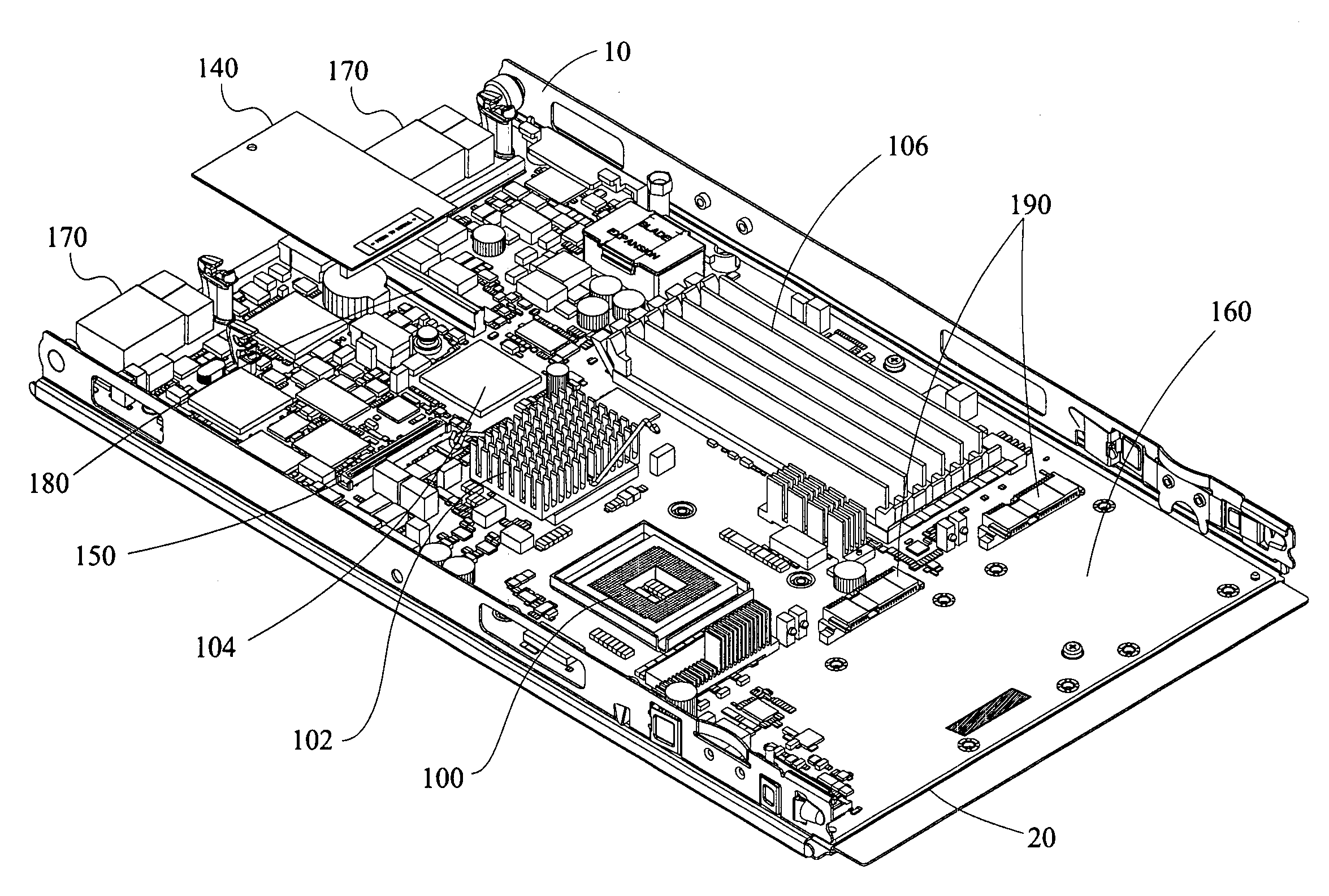 Printed circuit assembly with determination of storage configuration based on installed paddle board