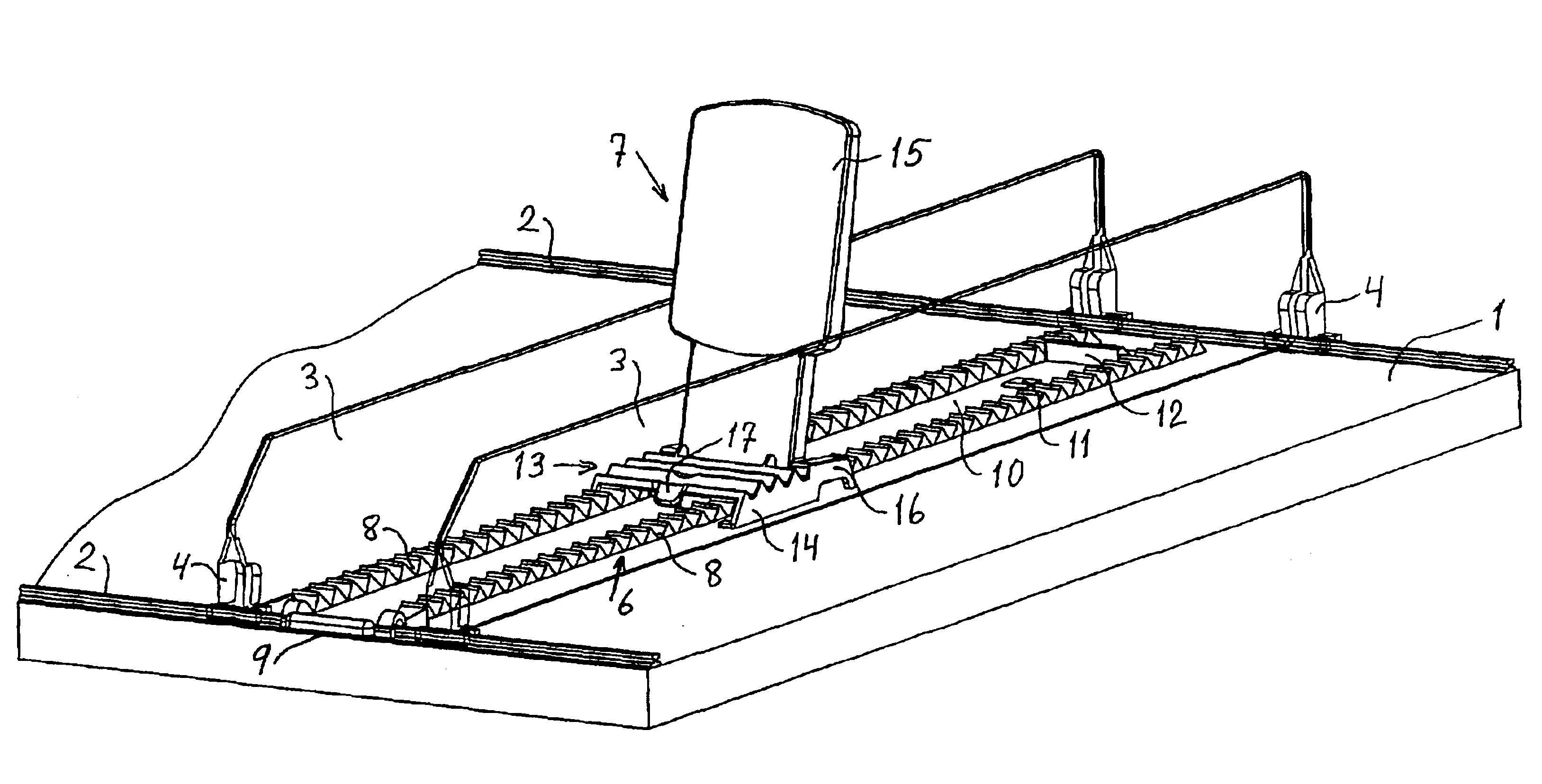 Arrangement in a supporting device for goods