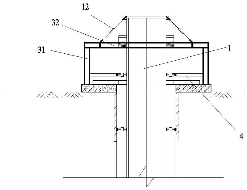 Pile column connection precise positioning pouring system and construction method