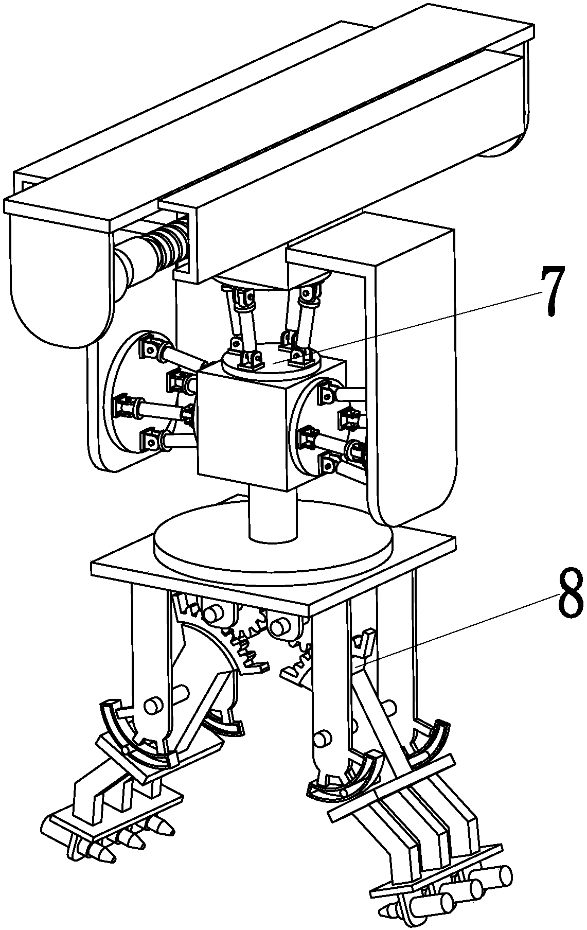 A cleaning direction self-adjusting track intelligent cleaning equipment