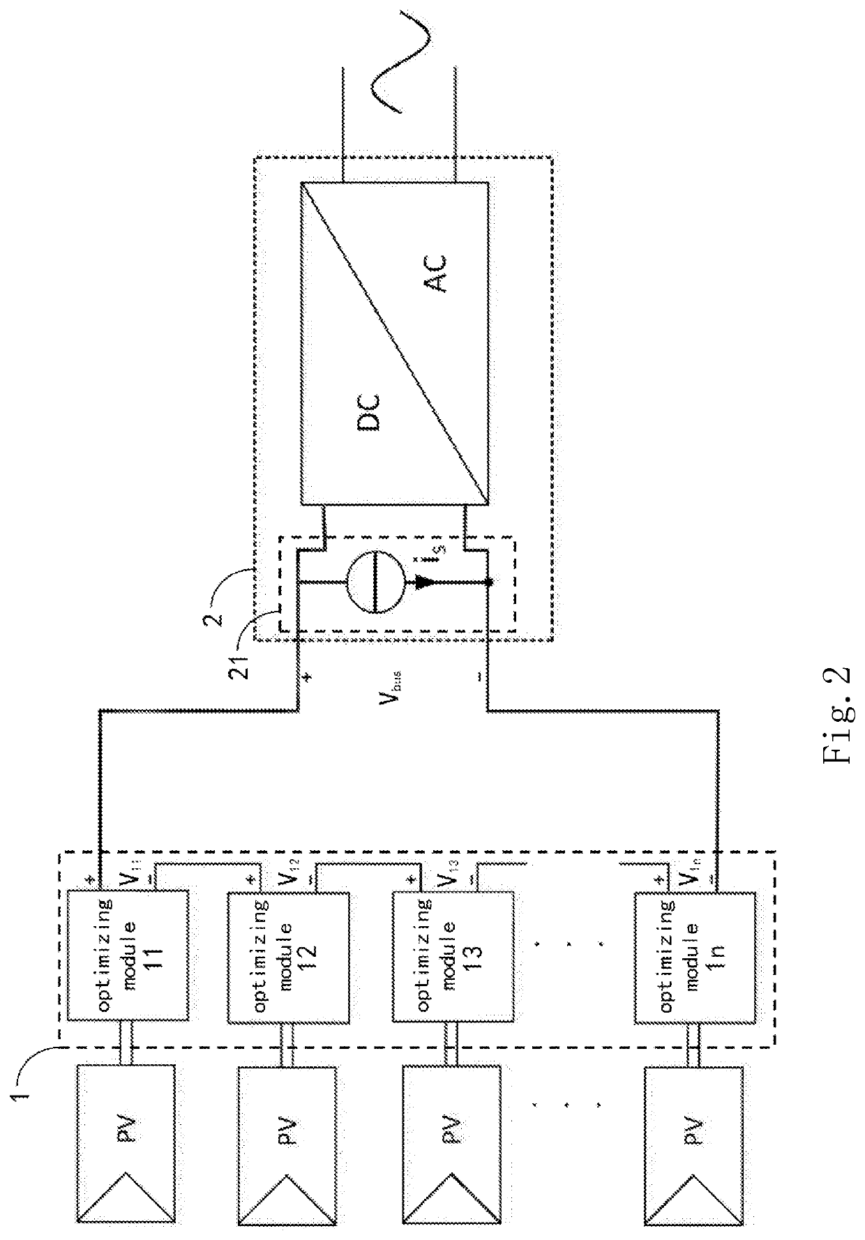 Photovoltaic inverter system and method for controlling the same