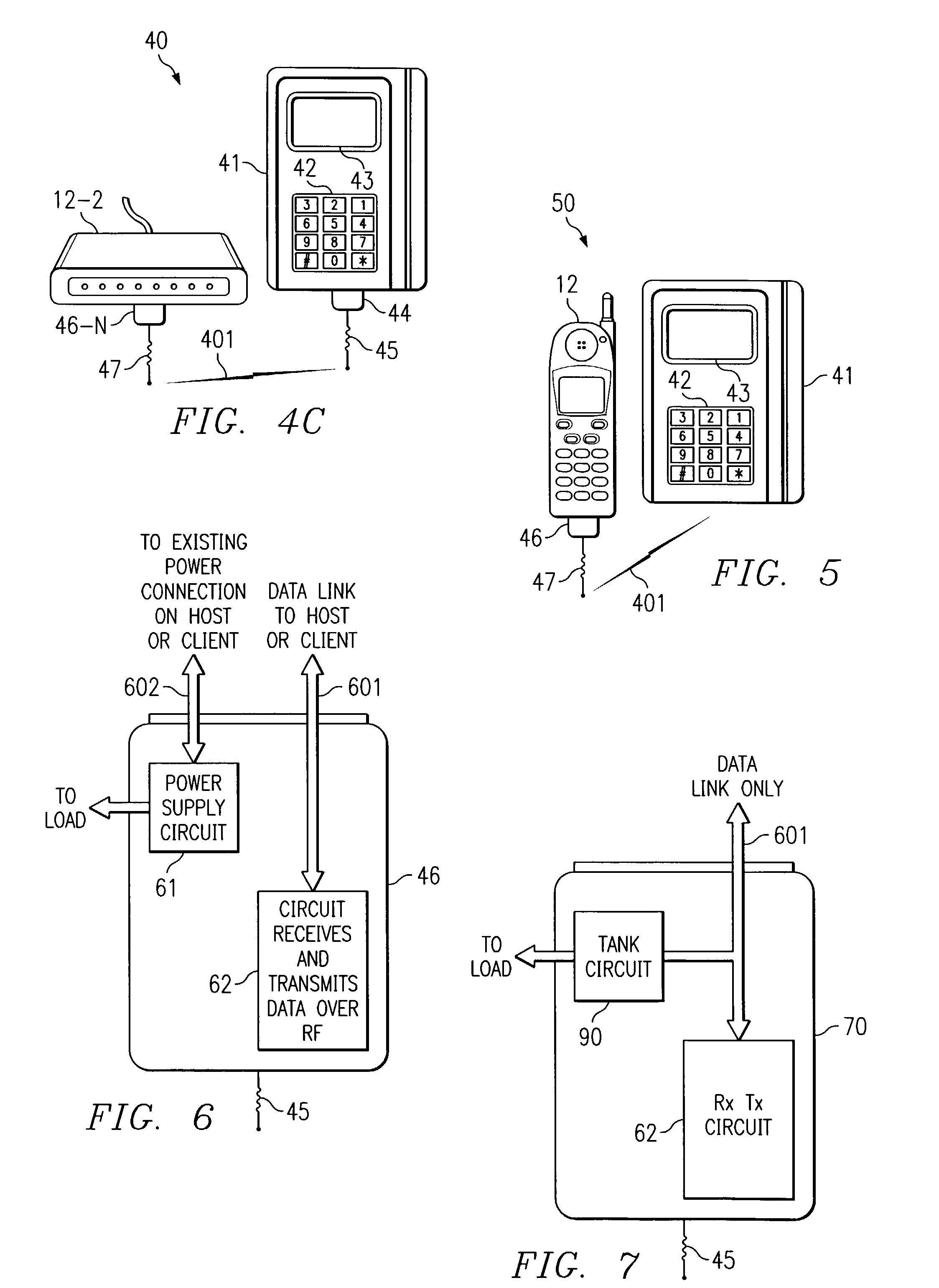 Short range wireless device interface with parasitic power supply