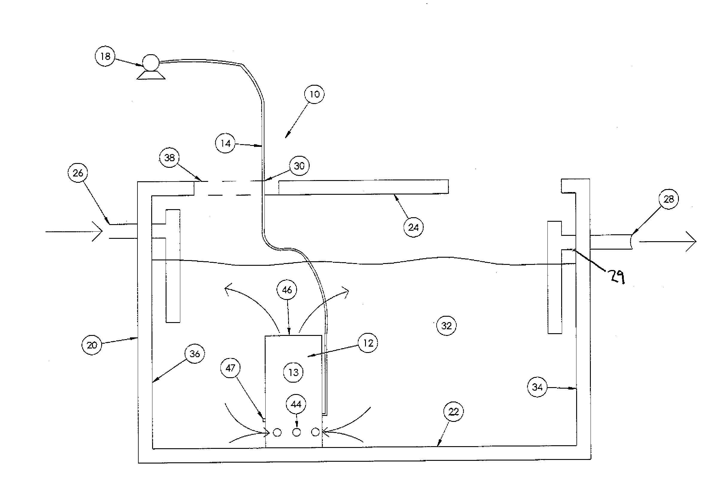 Wastewater treatment system and related method
