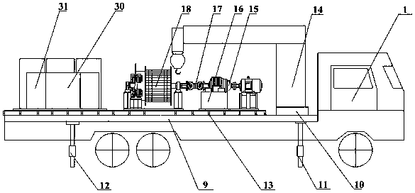 A mine vertical rescue lifting system