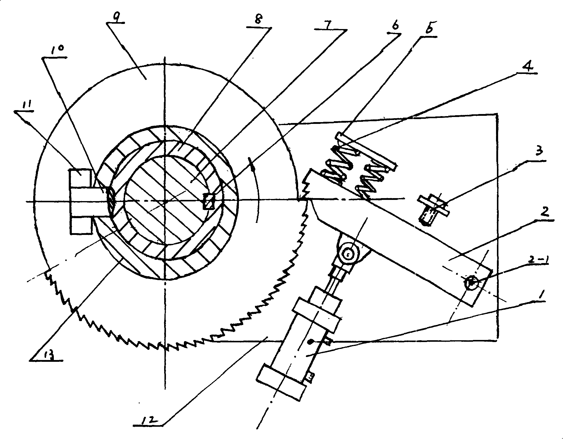 Ratchet type braking device