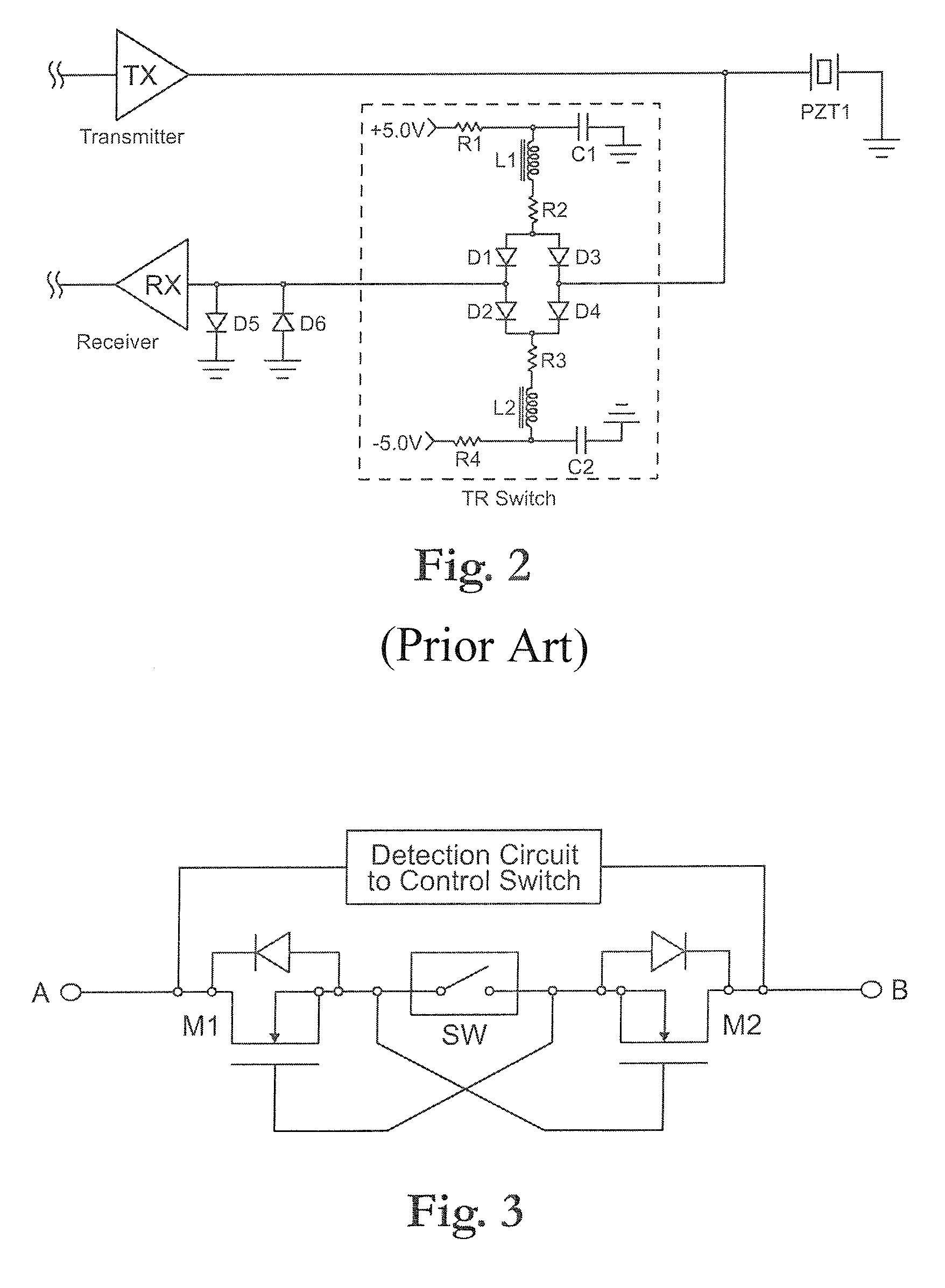 High voltage transmit/receive switch and method therefor