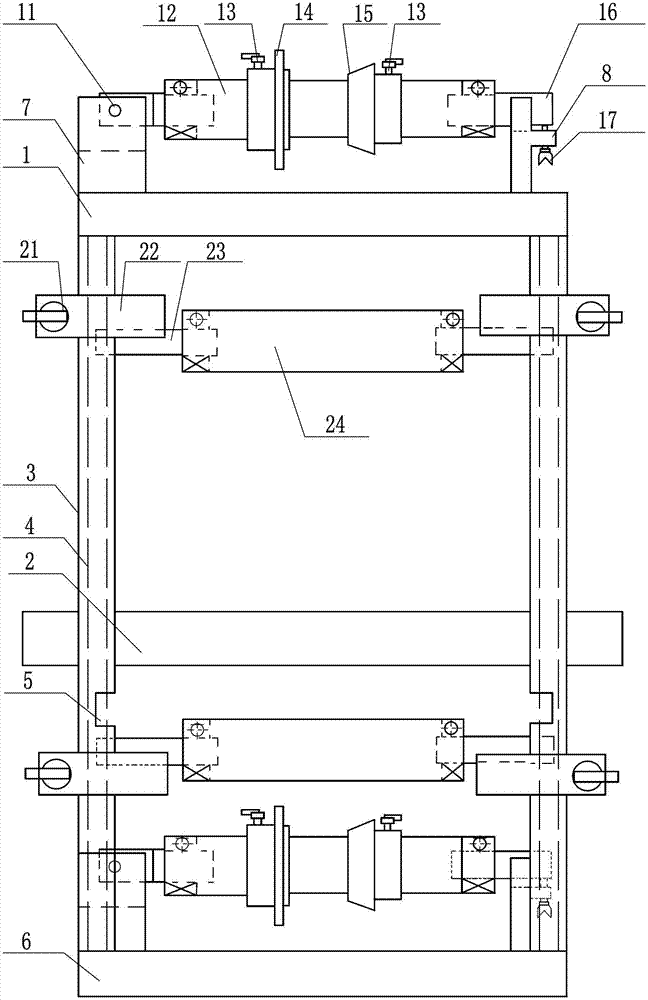 Device for pasting films on color profiles