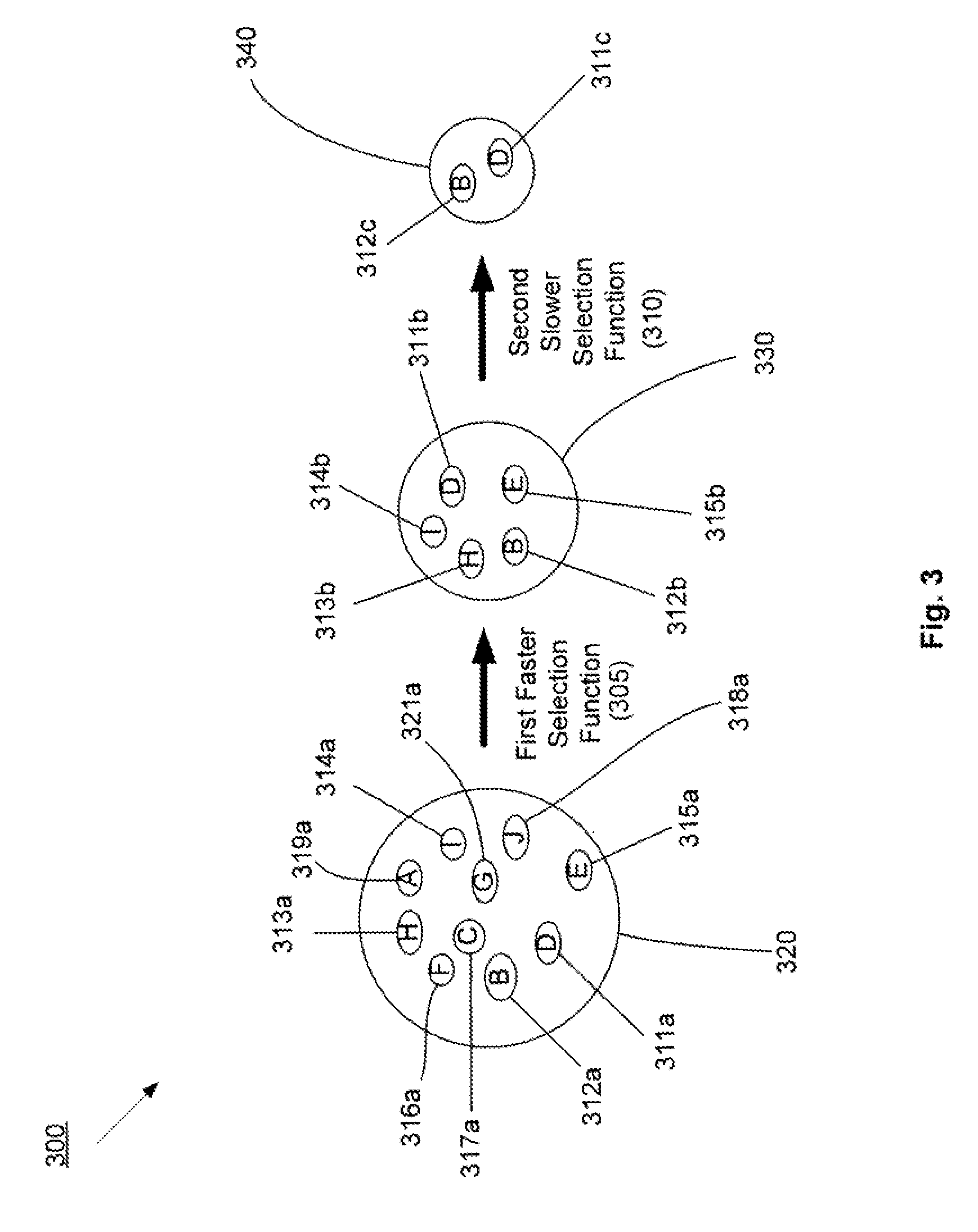 Methods and systems for data management using multiple selection criteria
