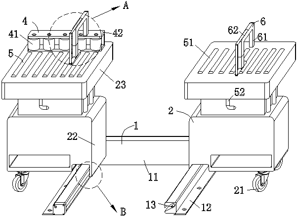 Auxiliary feeding and discharging device of numerical control synchronous bending machine