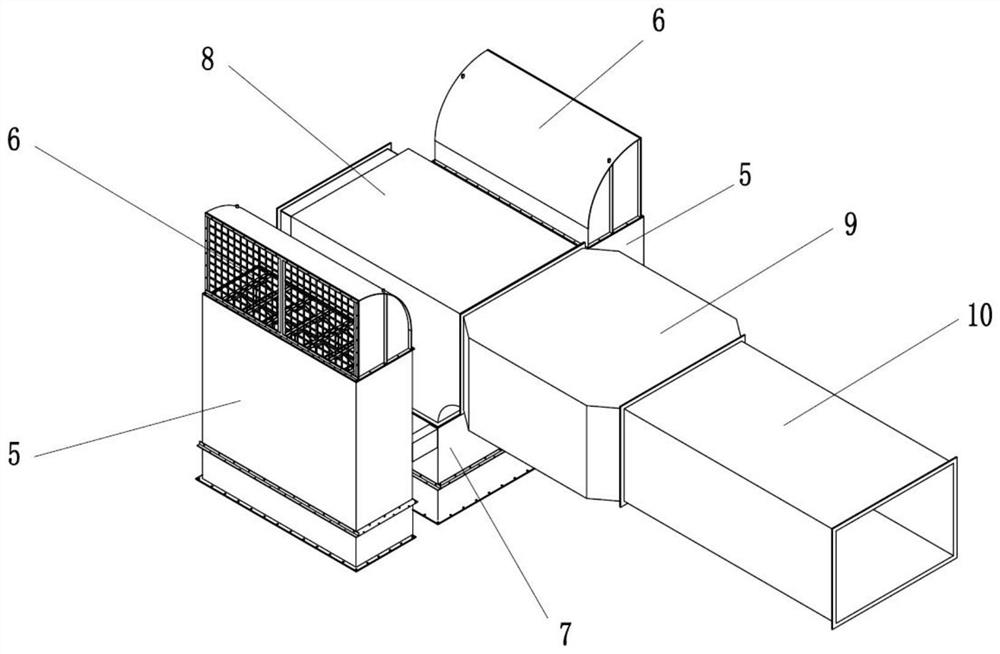 Building block splicing type modular ventilation and noise reduction structure