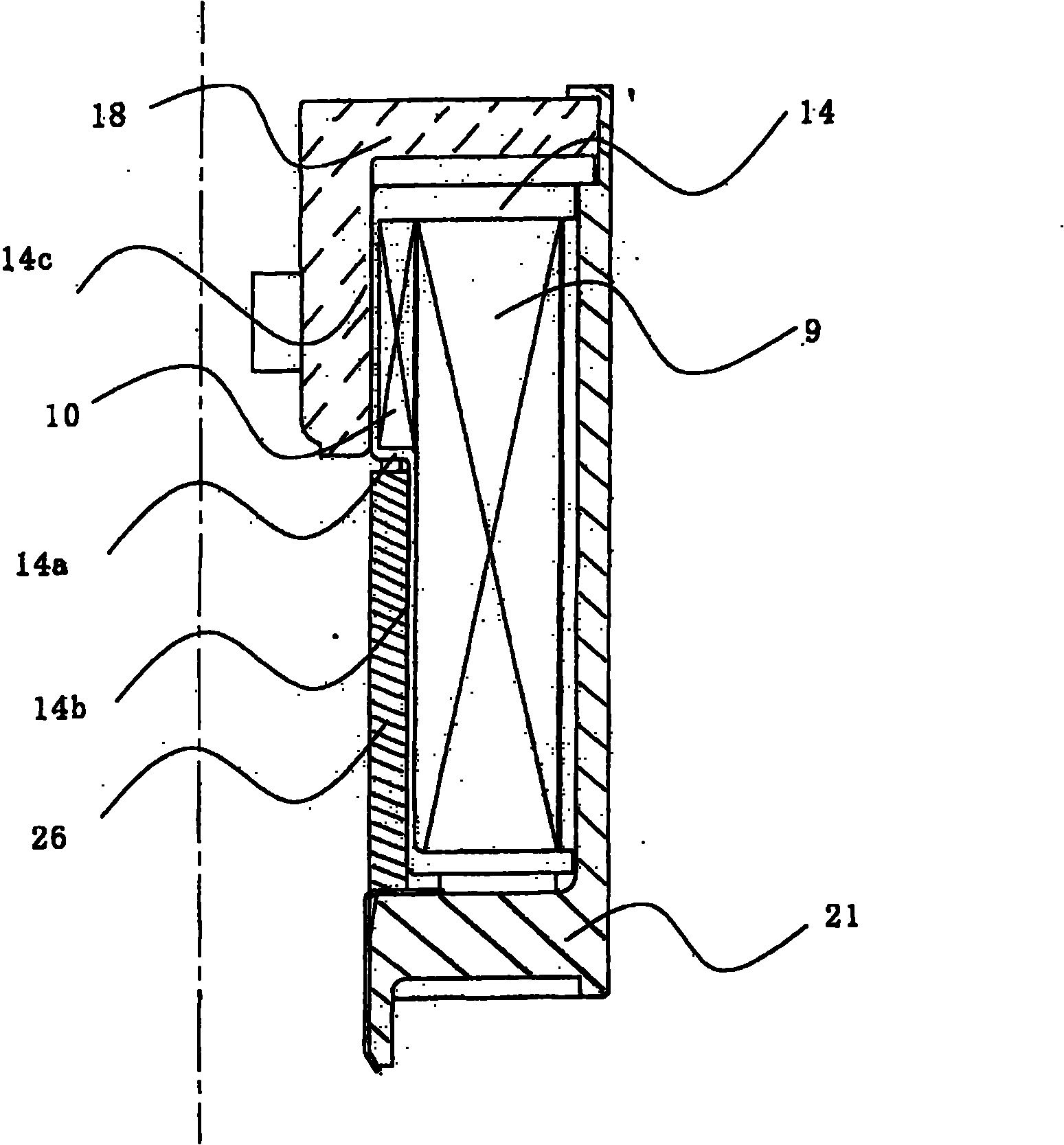 Electromagnetic switch for auxiliary-rotation starter