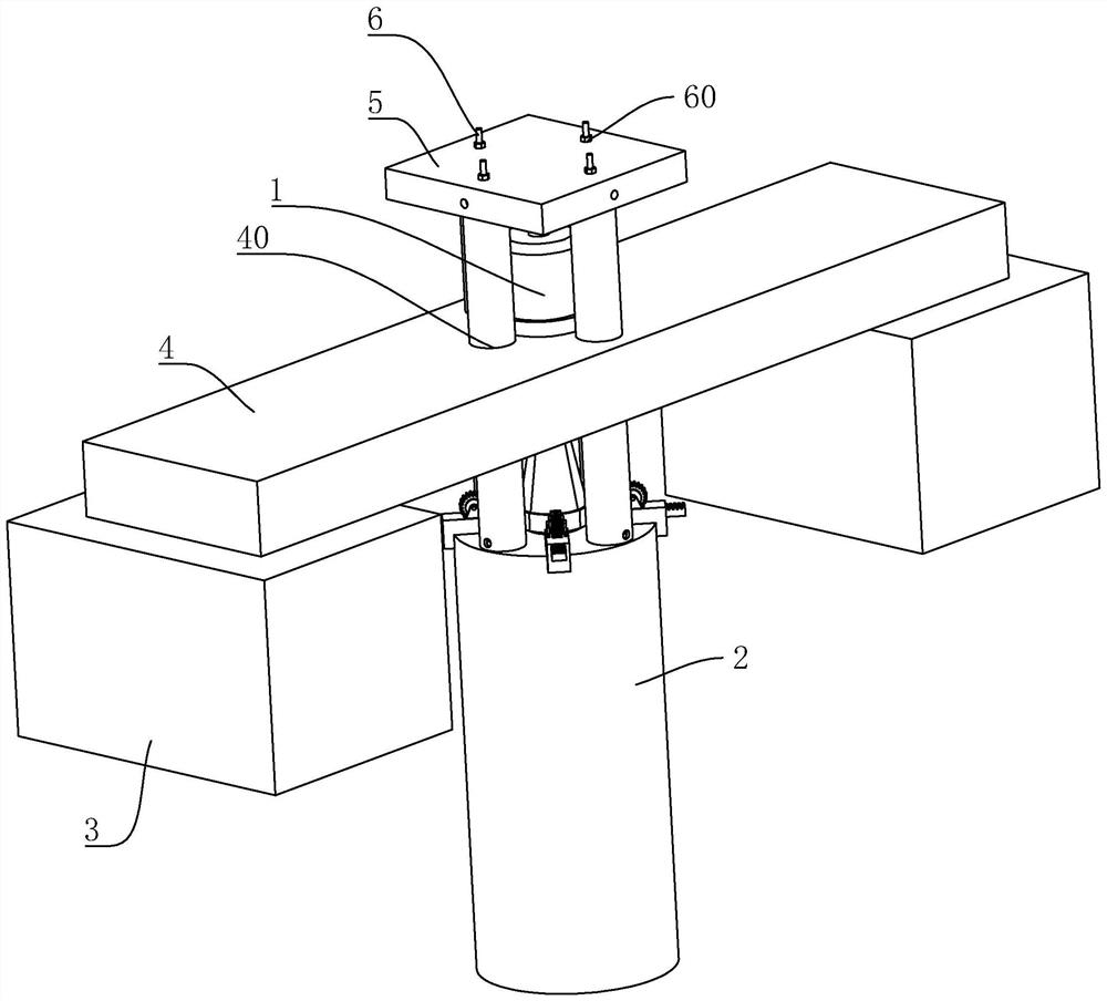 Reaction device for pile foundation pullout static load test