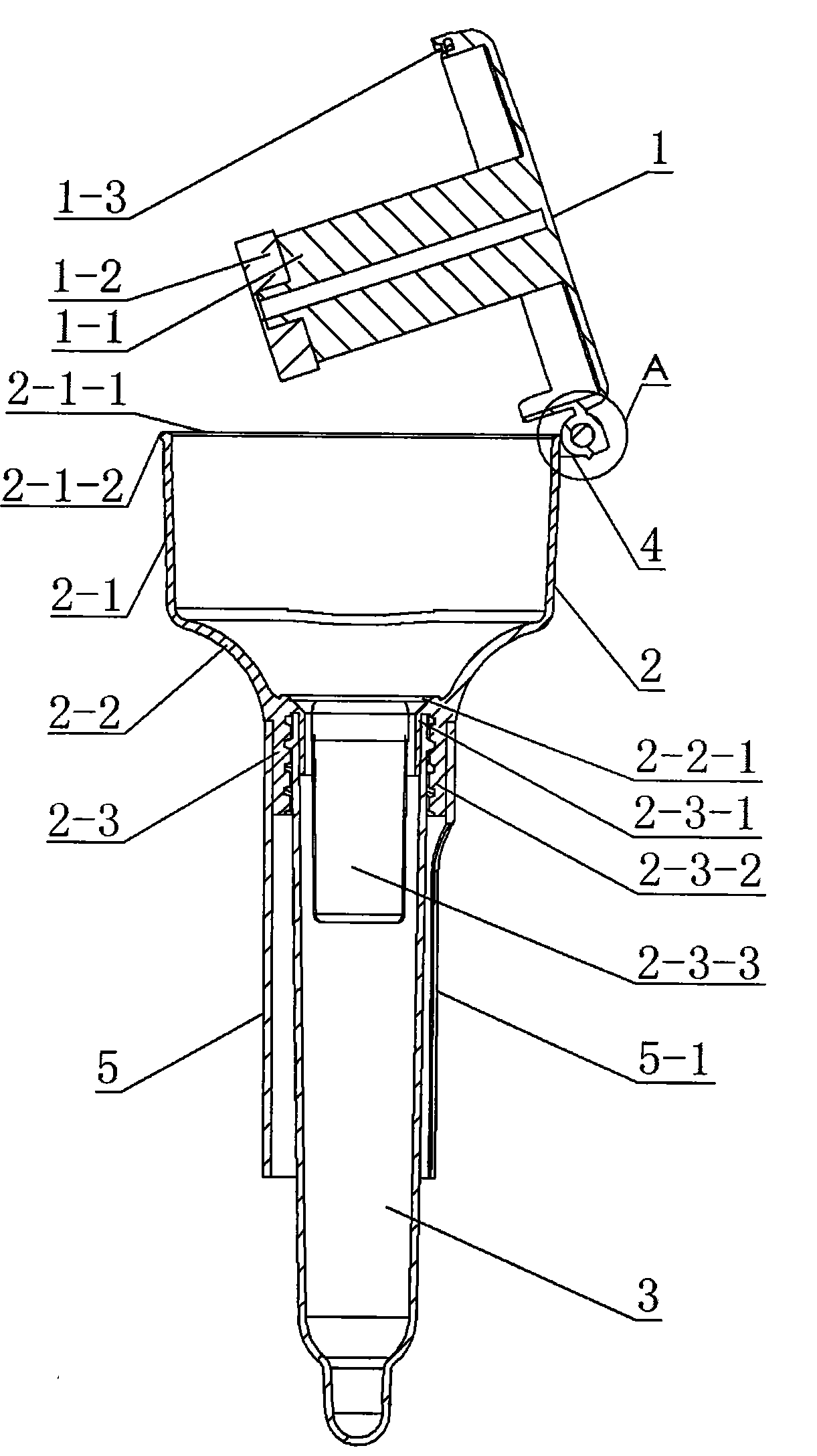 Closed type urine acquisition machine