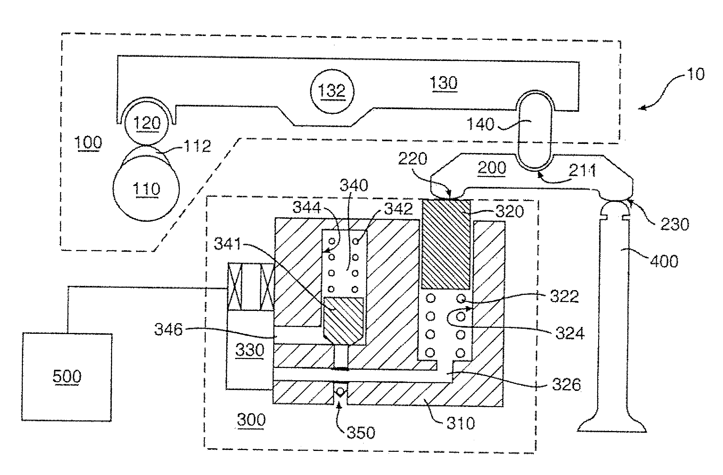 Variable Lost Motion Valve Actuator and Method