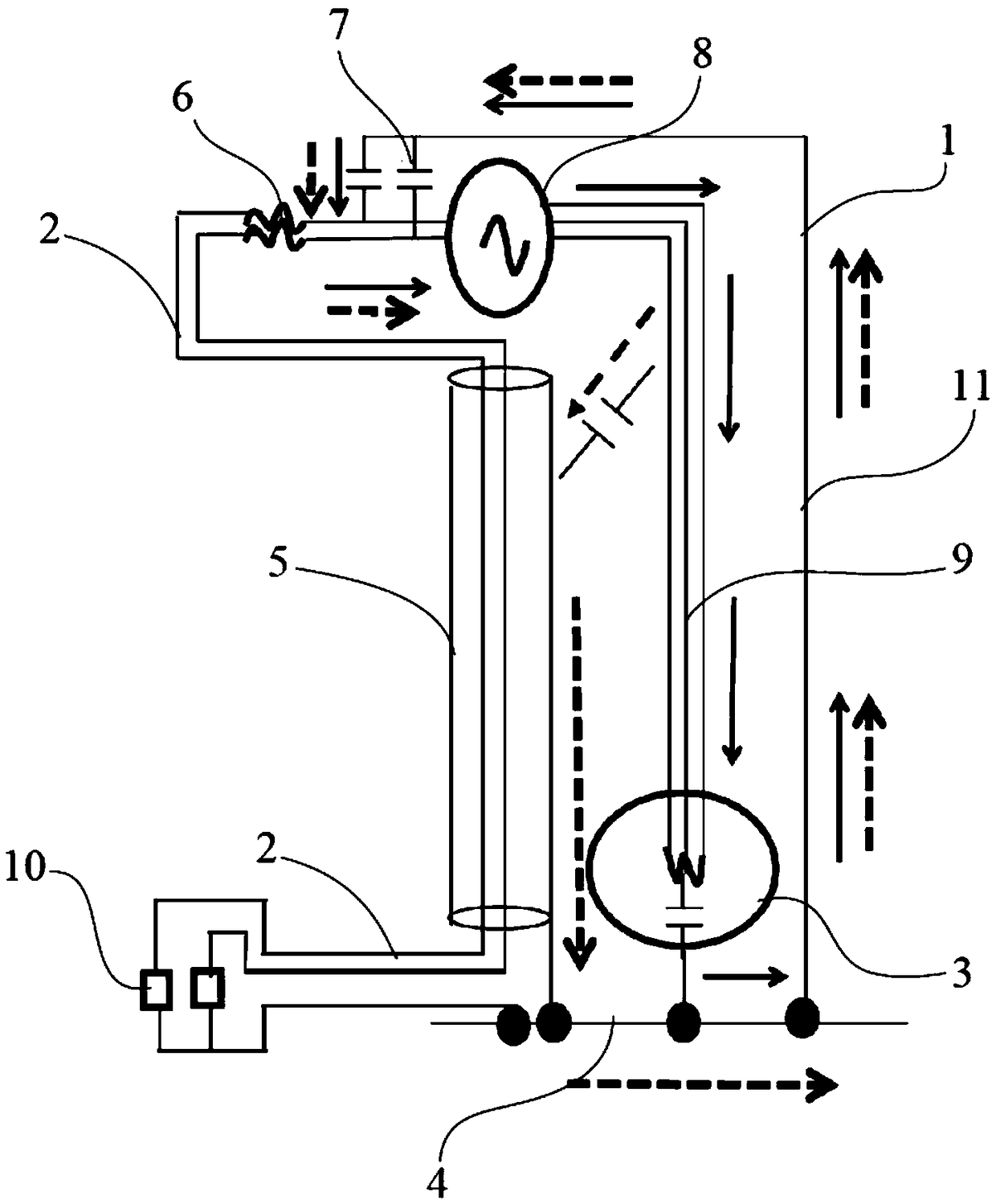 Interference reduction circuit of refrigerator and refrigerator