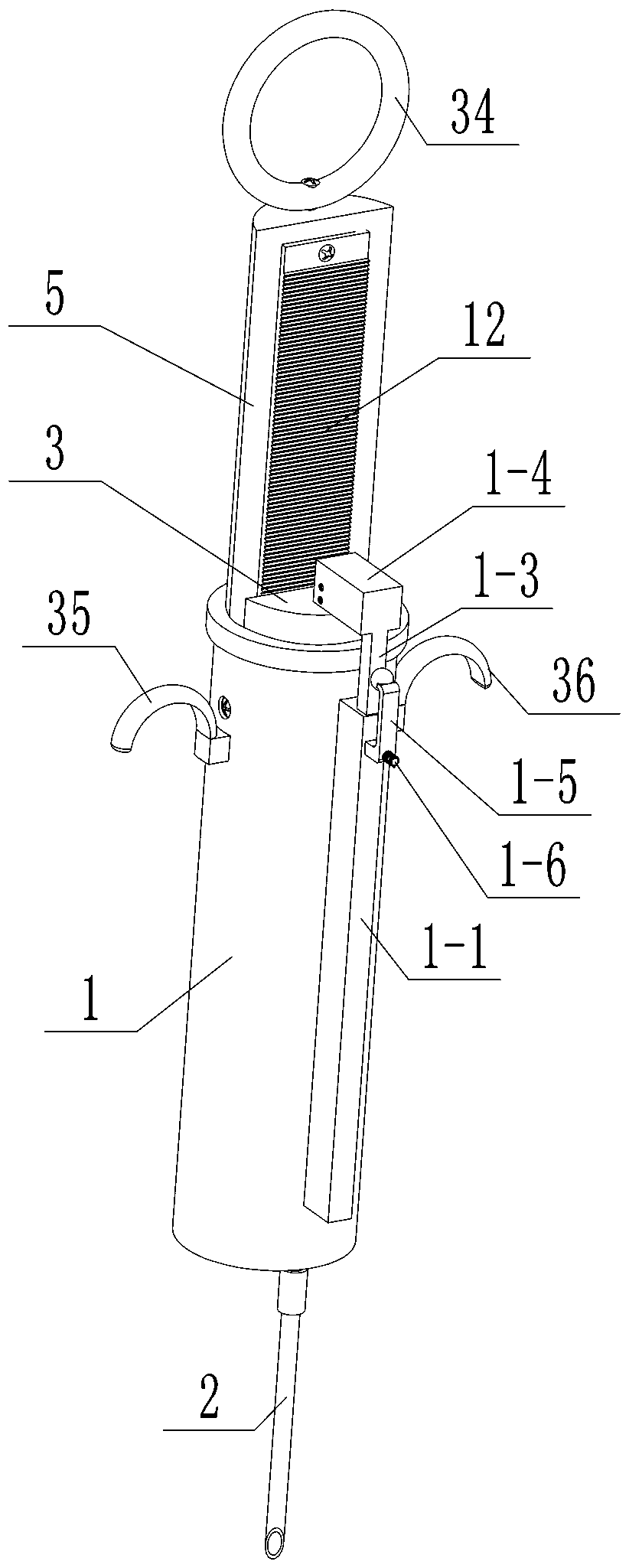 Negative pressure suction device used for needle biopsy