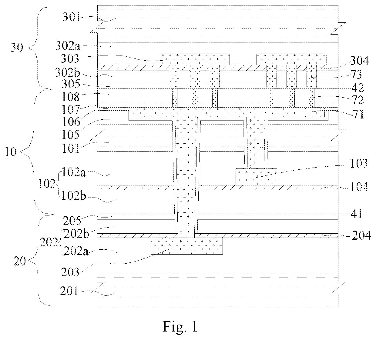 Multi-wafer stacking structure and fabrication method thereof