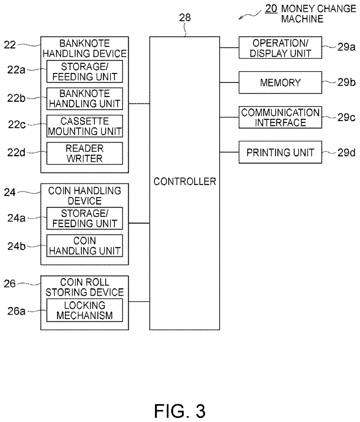 Money handling system, money handling machine, and money handling method