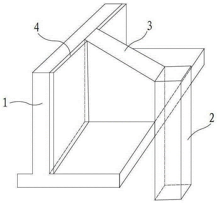 High cantilever combined retaining wall structure