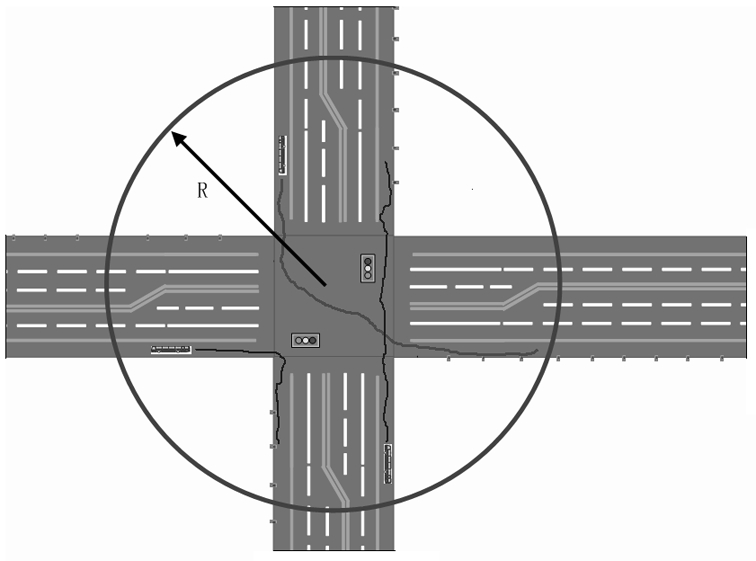 Bus lane time division multiplex method for considering dividing section areas