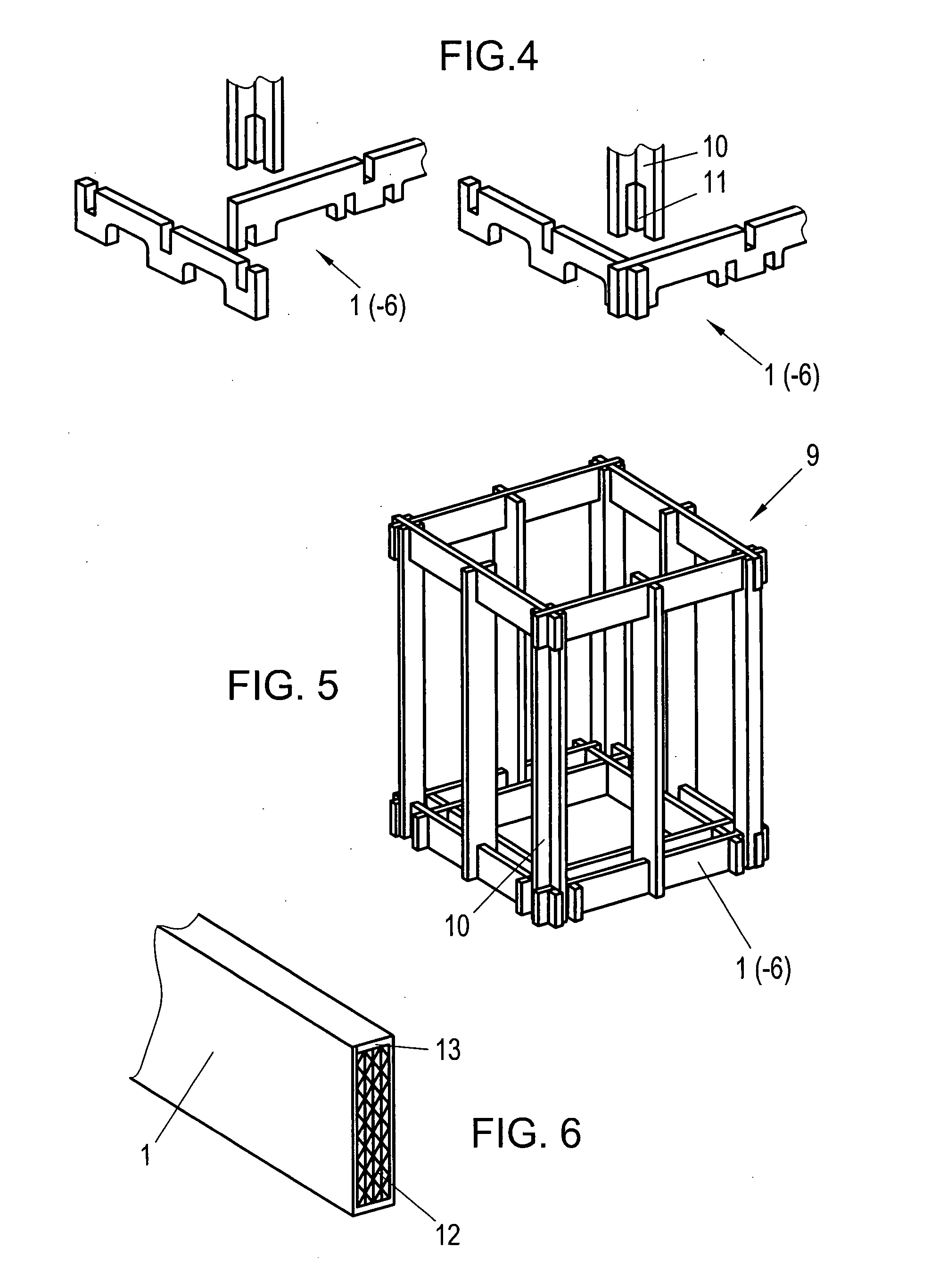 Three-dimensional frame structure or support structure for transporting and/or storing and object and method for the production thereof