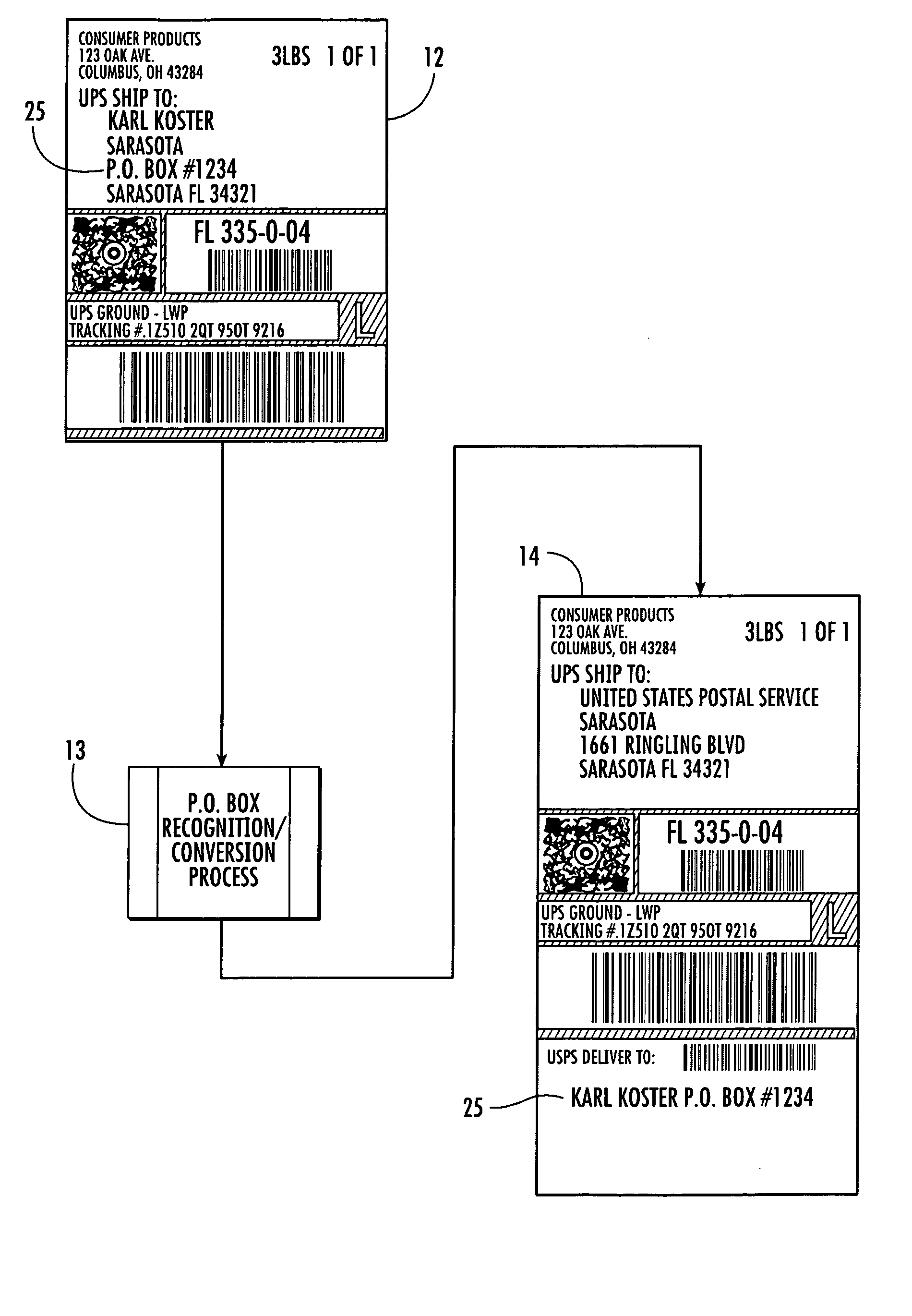 System and method for shipping a mail piece having post office box recognition
