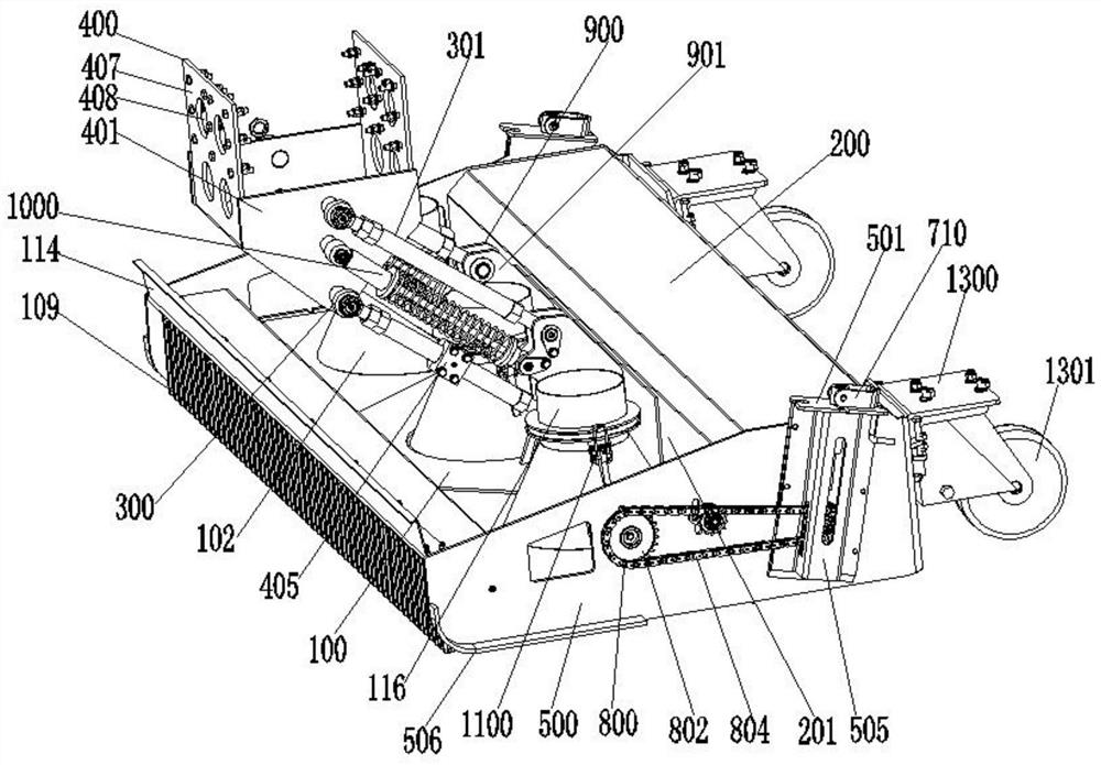 Sweeping device in high-speed sweeper