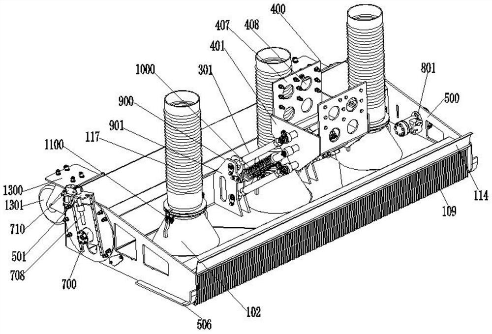 Sweeping device in high-speed sweeper