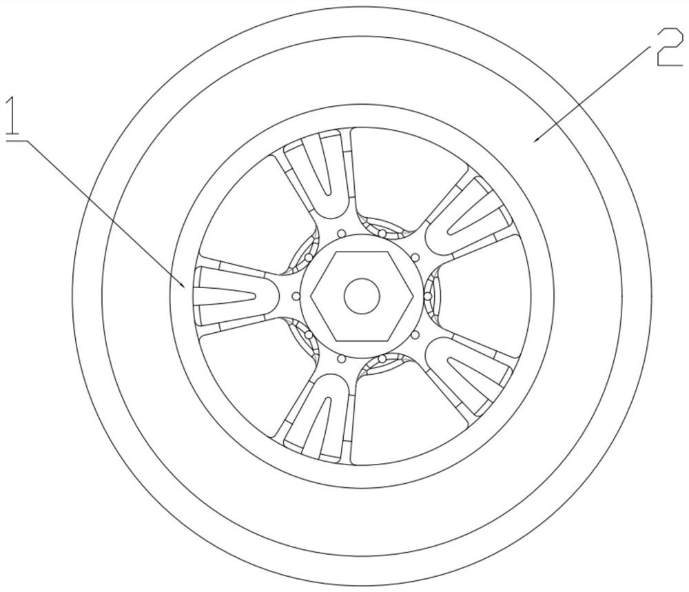 Novel double-tire-groove automobile wheel