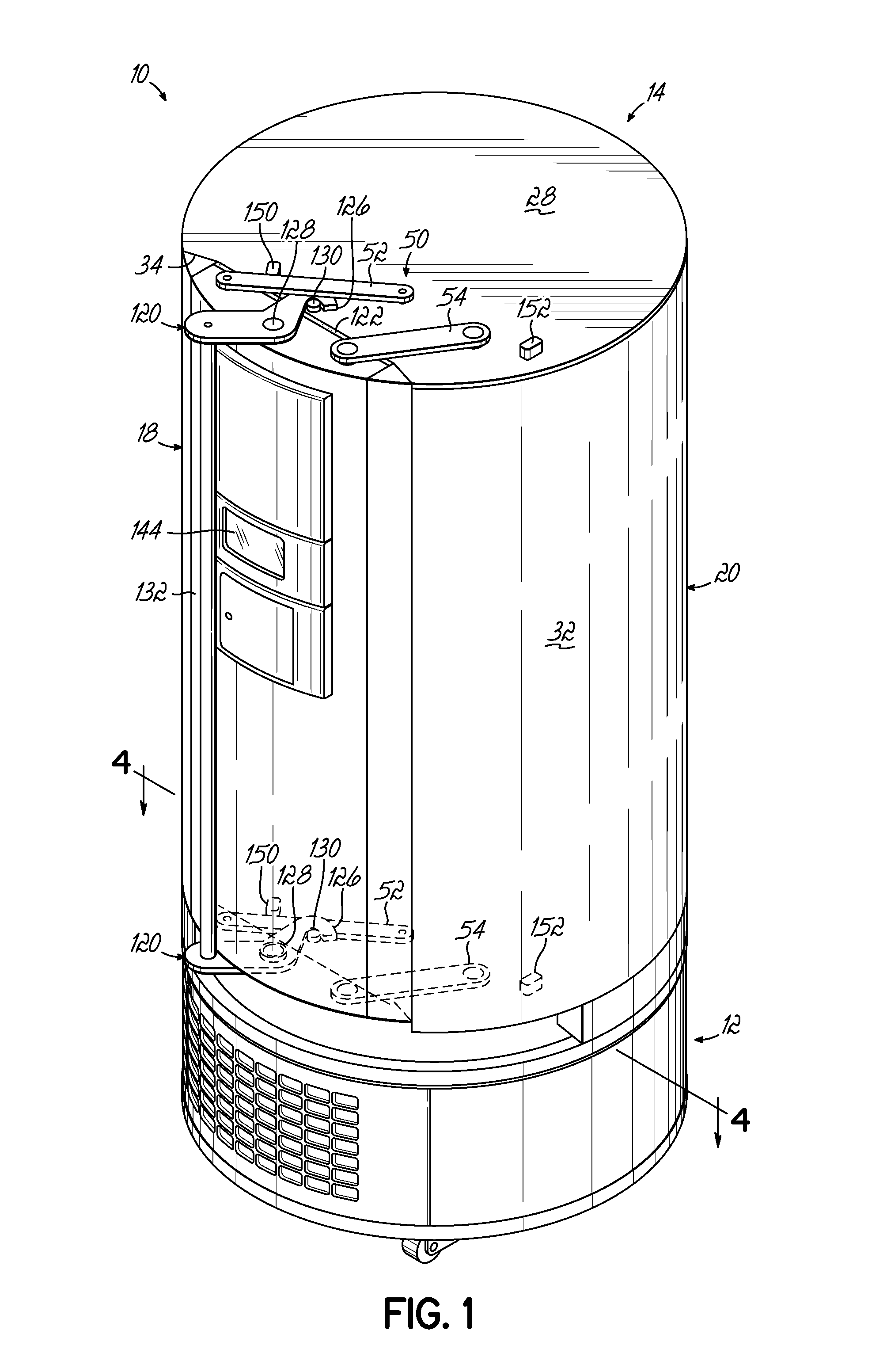 High performance freezer having cylindrical cabinet