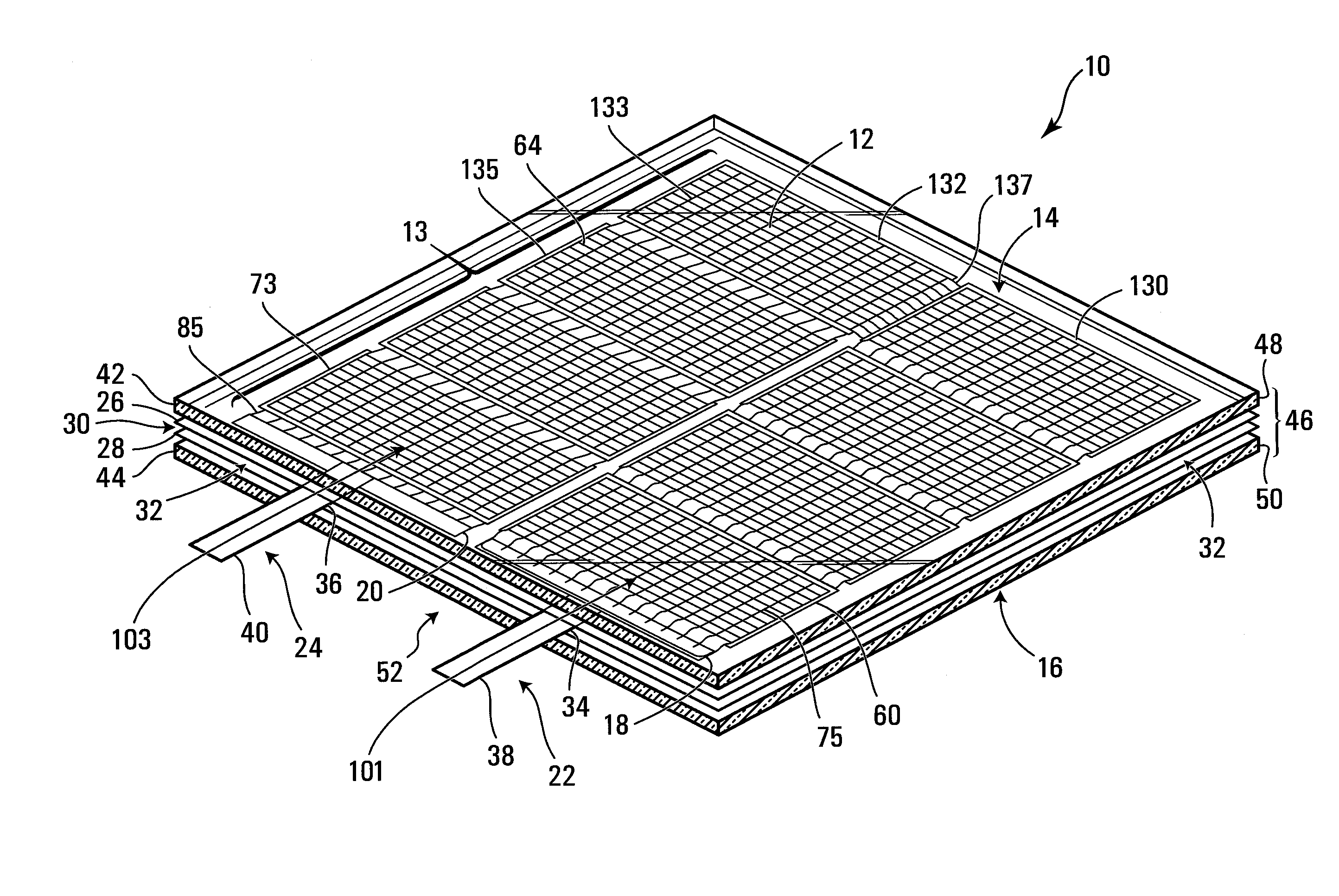 Photovoltaic module with edge access to pv strings, interconnection method, apparatus, and system