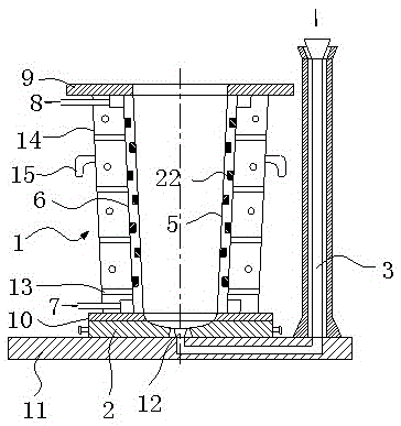 A water-cooled crystallization process for steel ingot without riser