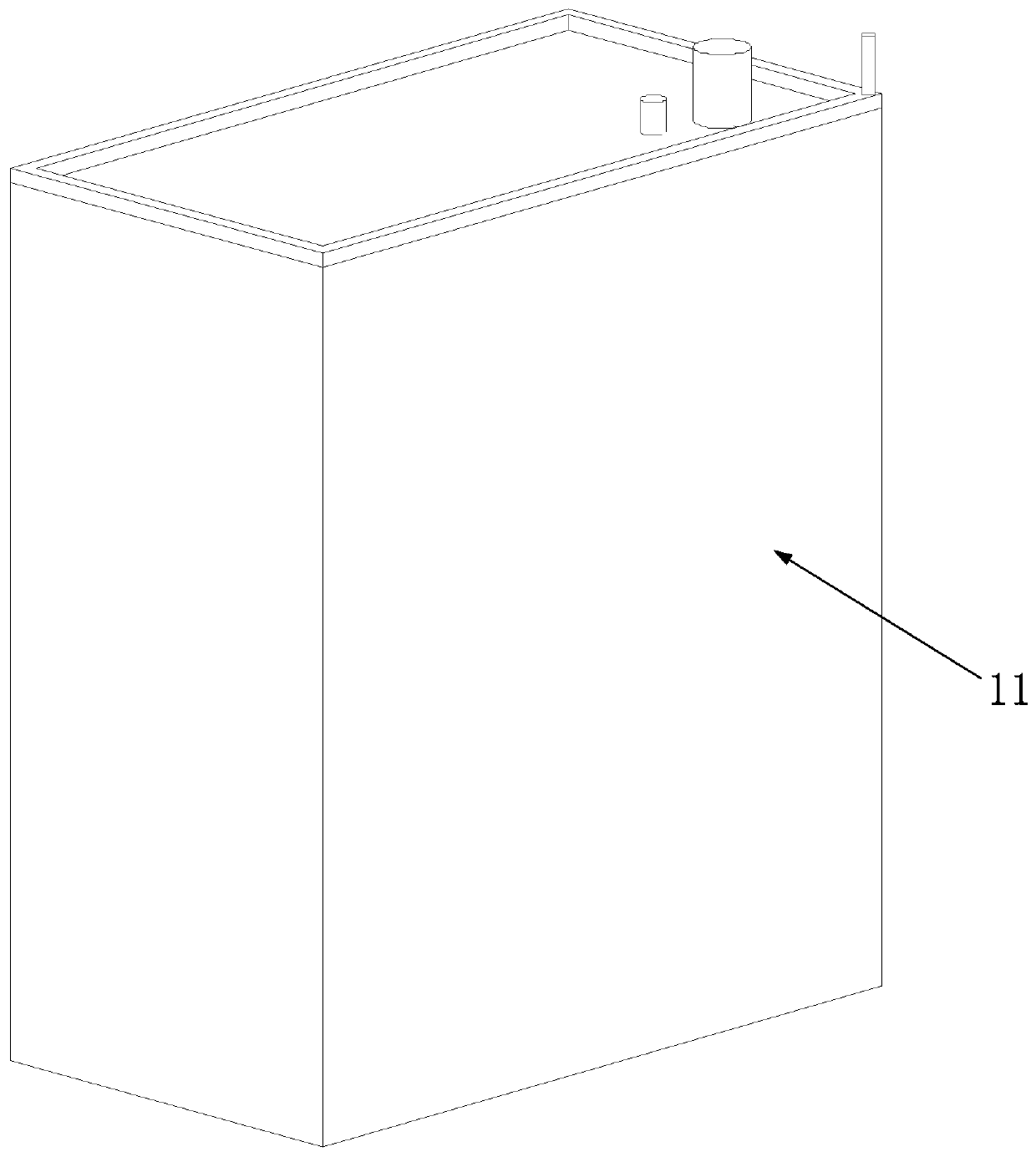 Finely-decorated integral toilet with pipeline slotted hole reserved in outer wall