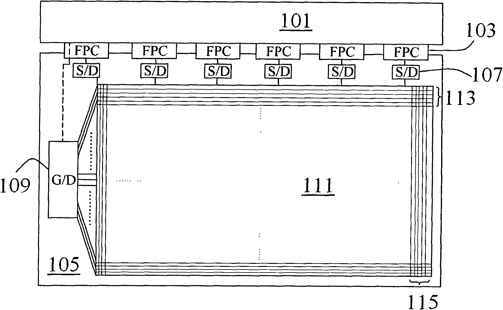 Method for eliminating bright and dark lines of liquid crystal display panel