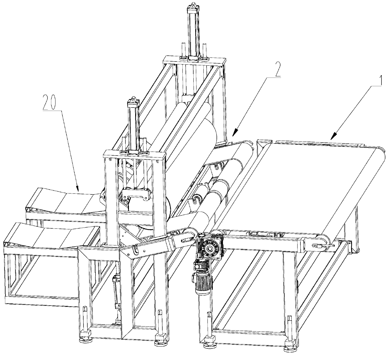 Friction winding machine for super-wide sheets