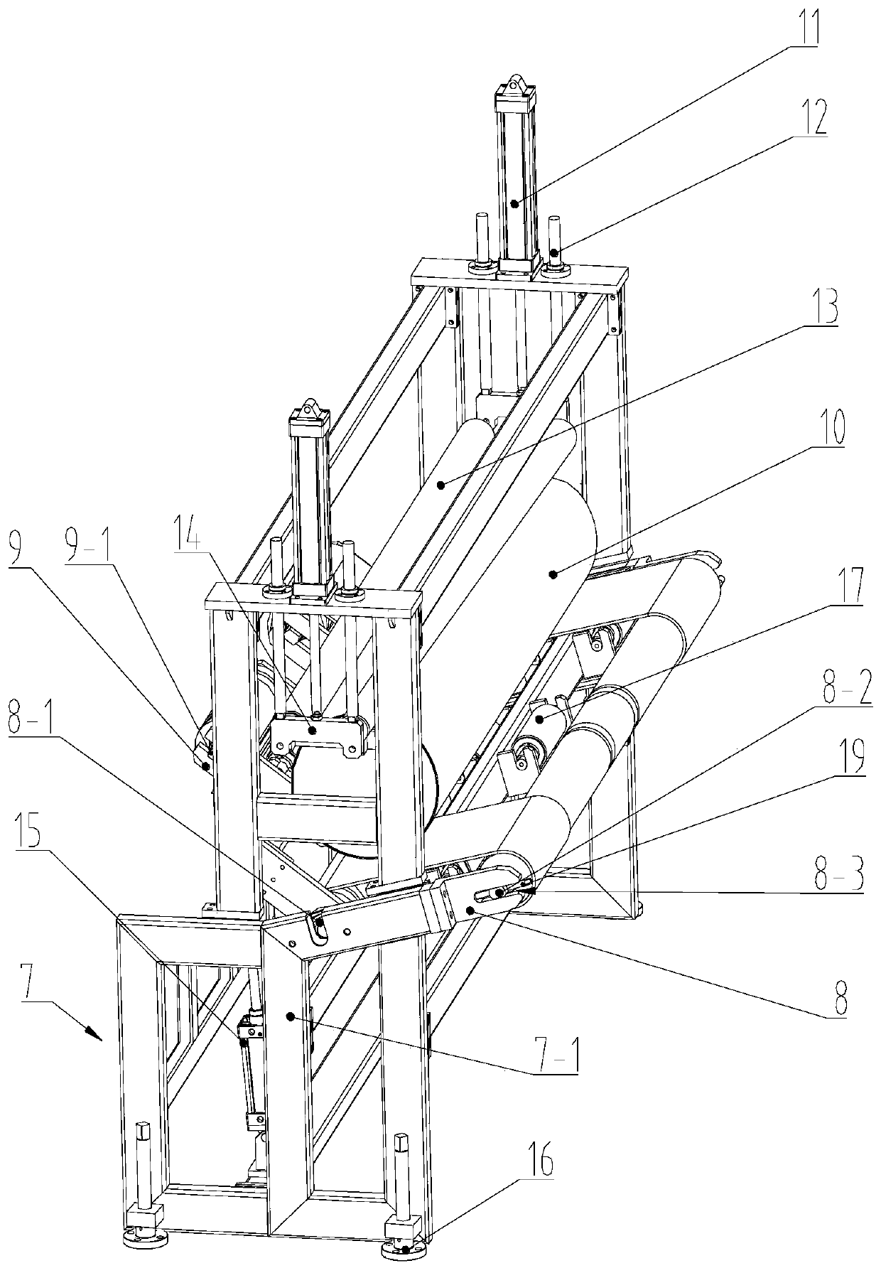 Friction winding machine for super-wide sheets