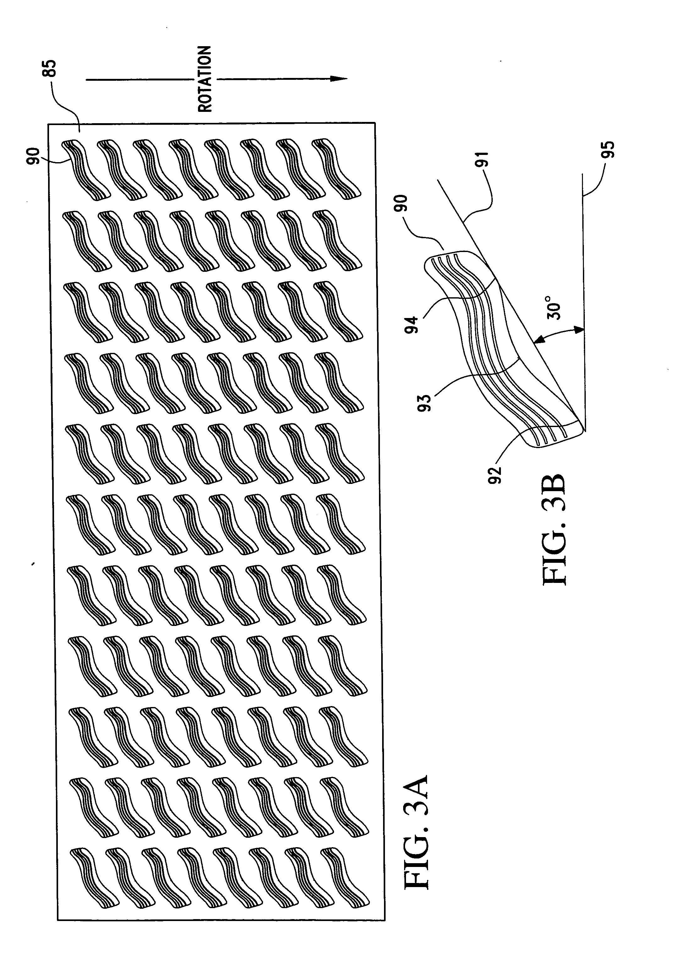 Meat-containing, strip-shaped food product and method of making same