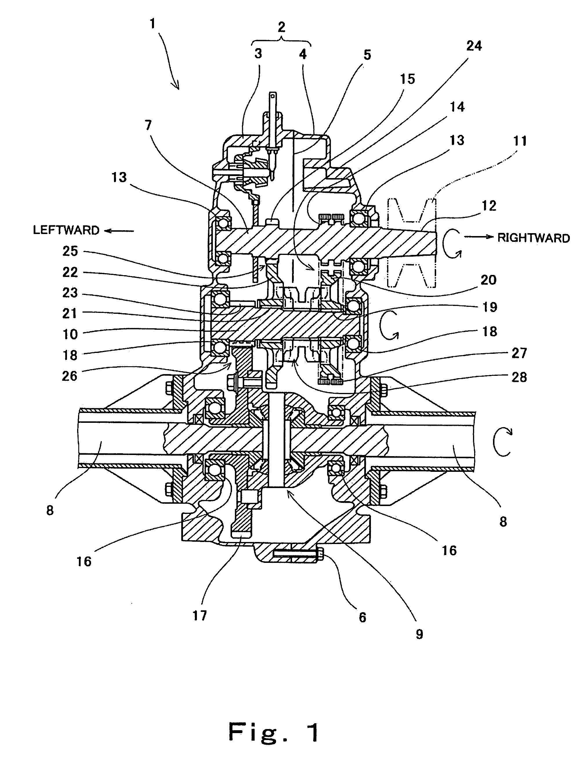 Transaxle for a vehicle