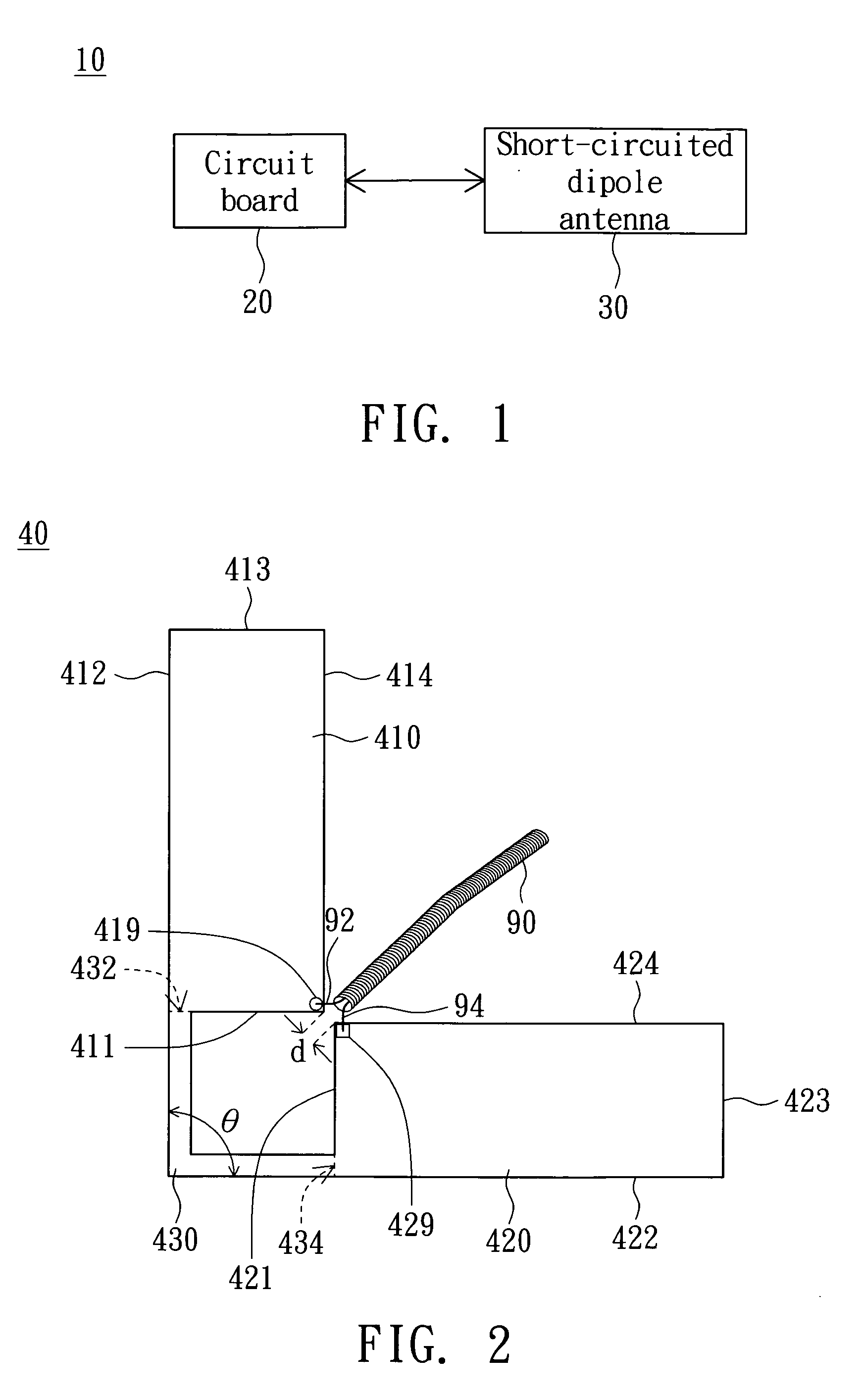 Electronic device and short-circuited dipole antenna thereof