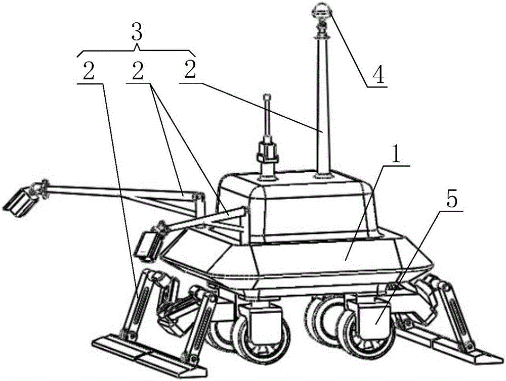 Hub-type robot and detecting method for system for autonomously detecting road surfaces