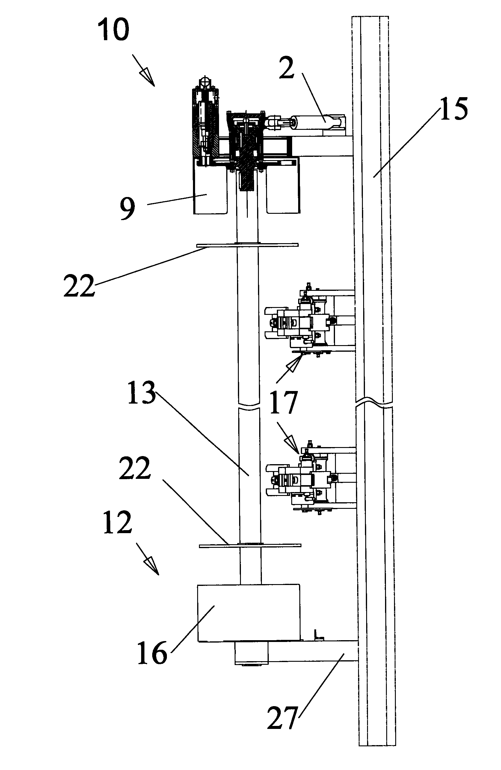 System for storing and fetching multiple drill rods