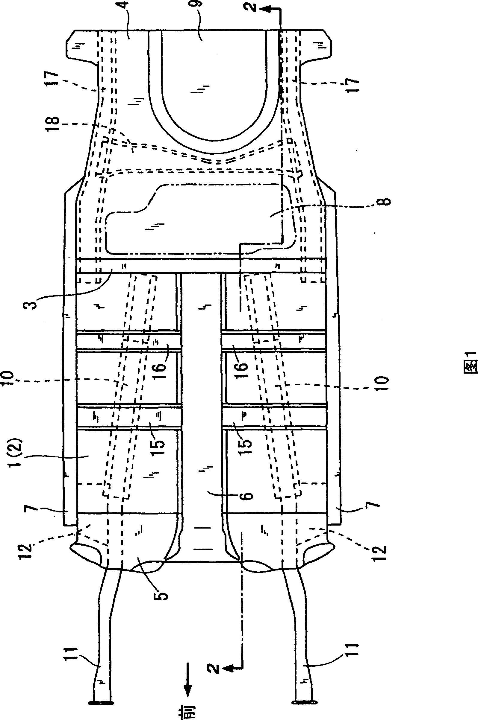 Automobile underbody structure